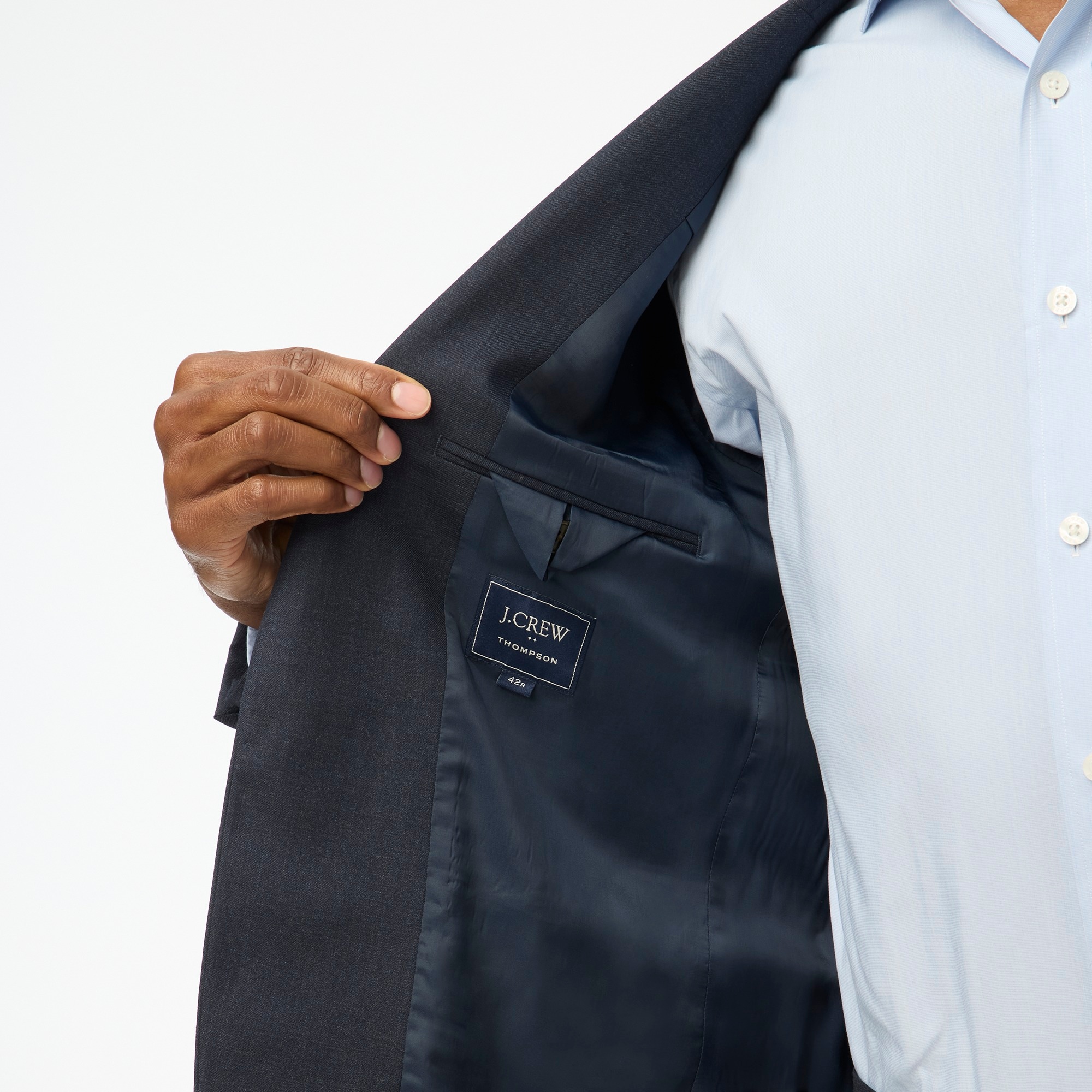 Slim-fit Thompson worsted wool suit jacket