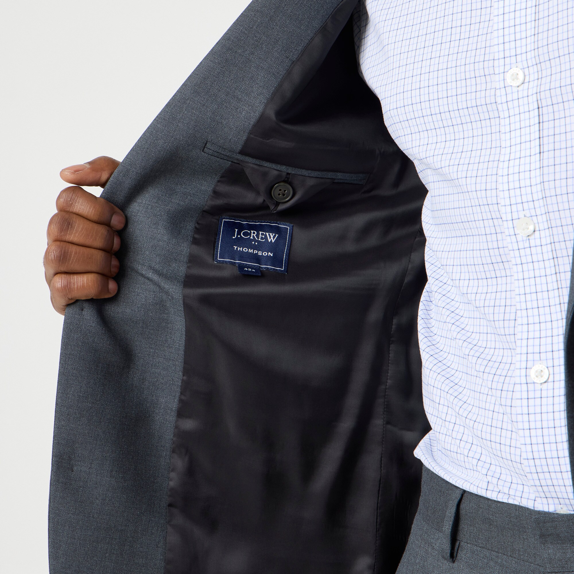 Slim-fit Thompson worsted wool suit jacket