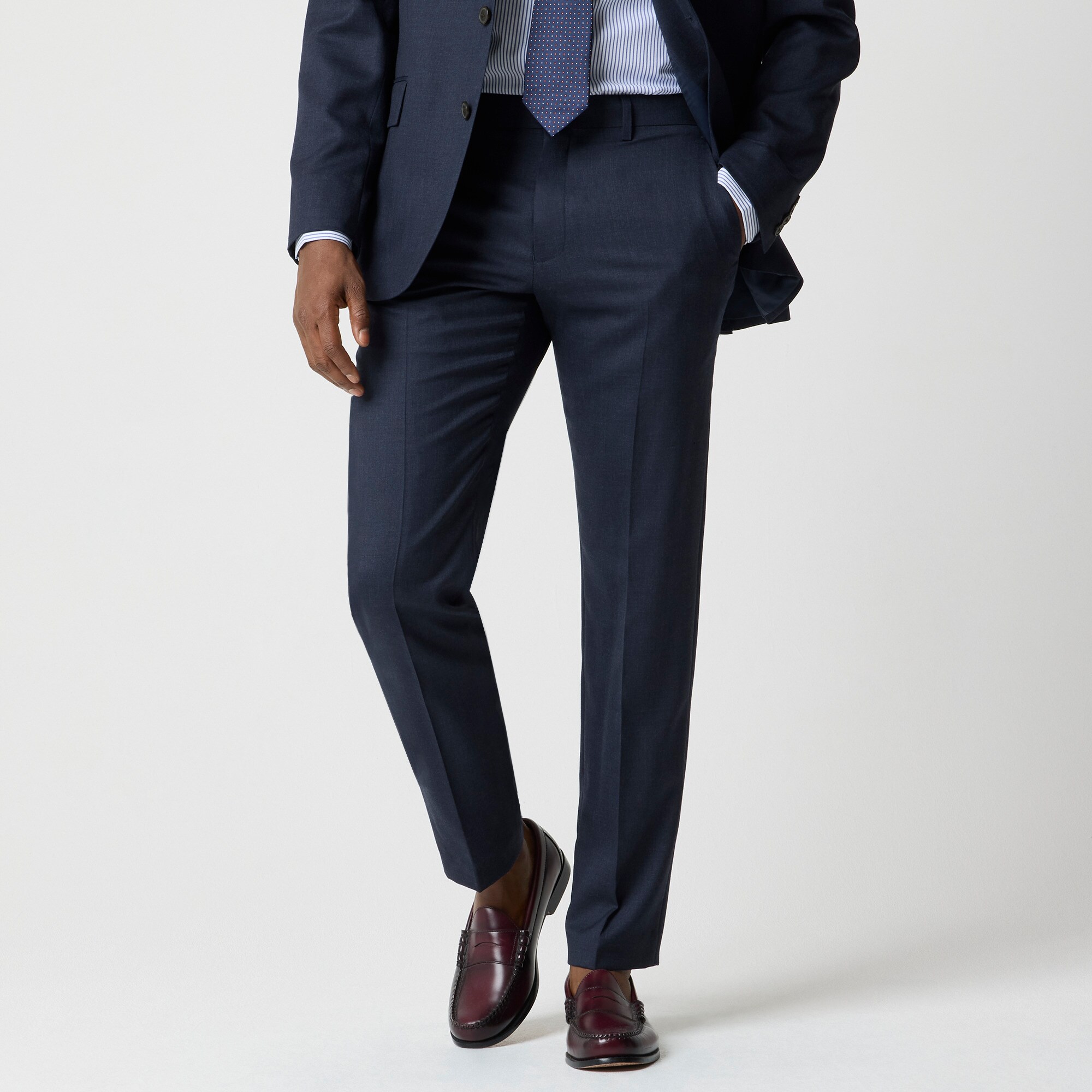 Slim-fit Thompson worsted wool suit pant
