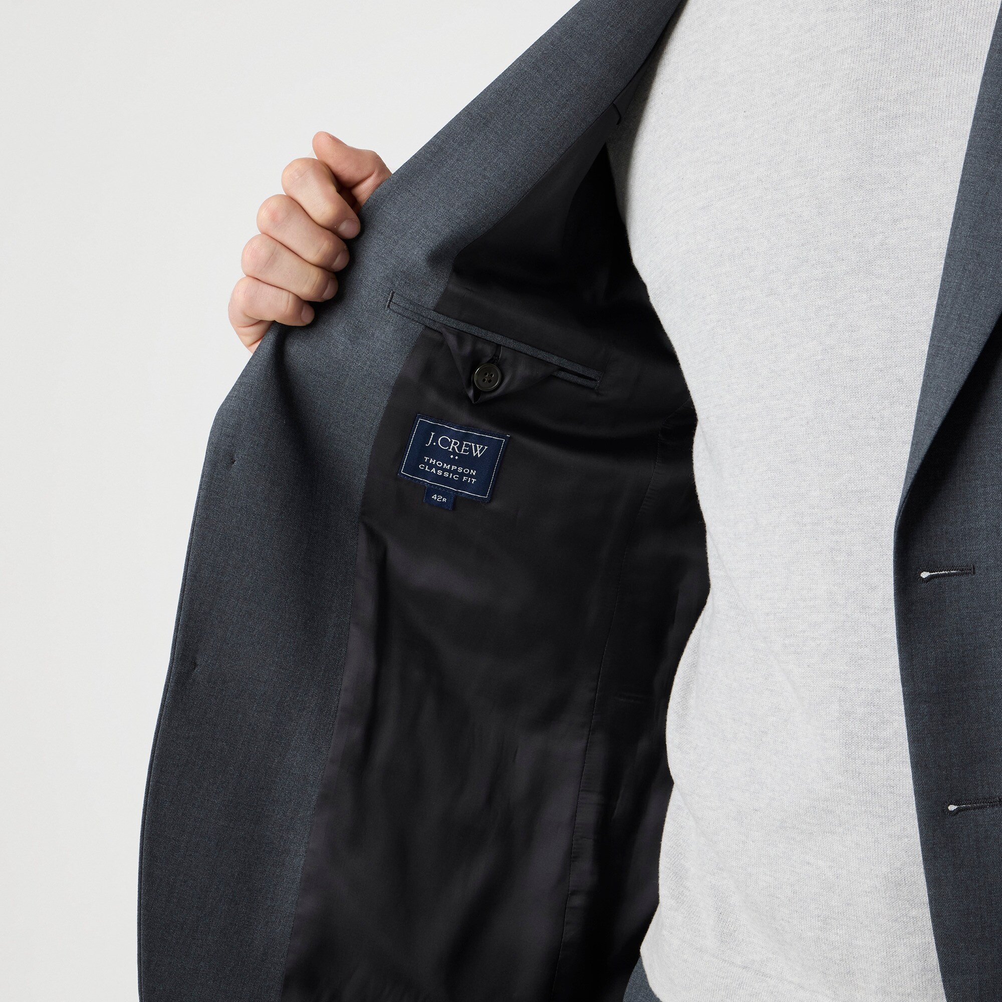 Classic-fit Thompson worsted wool suit jacket
