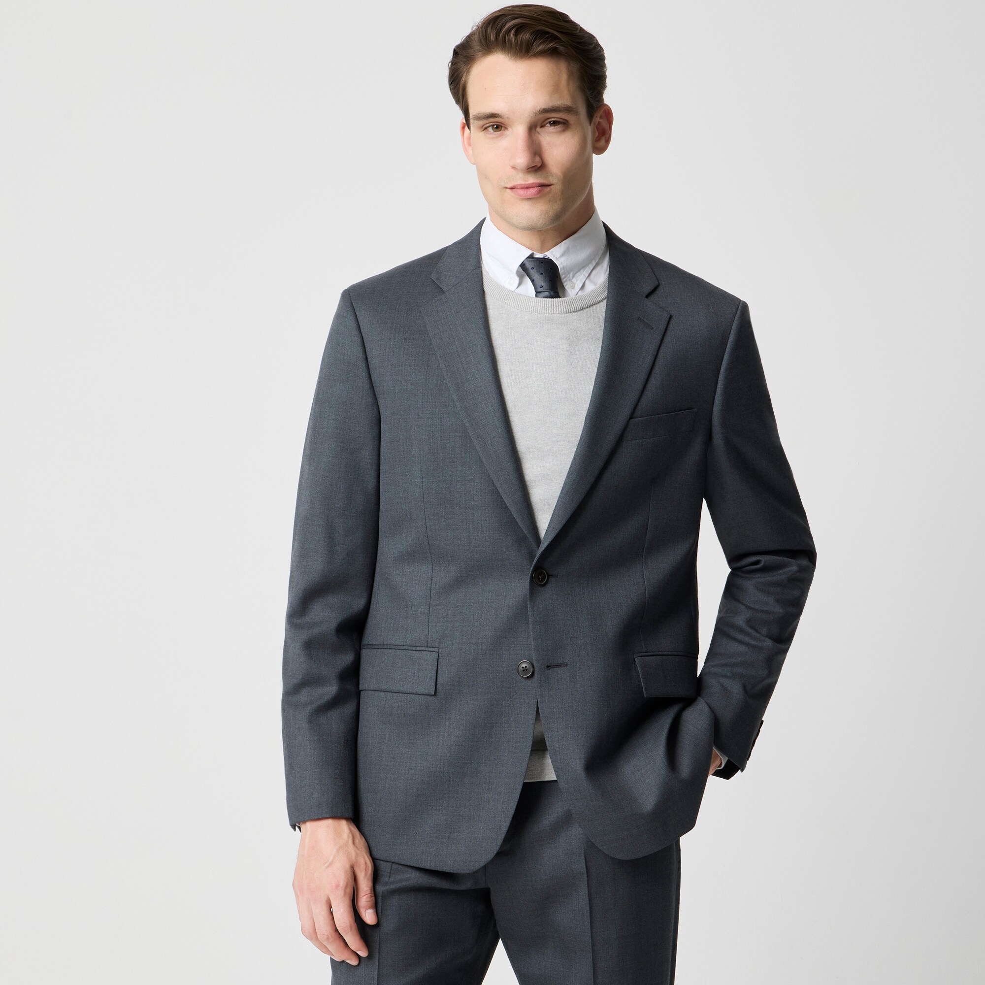 mens Classic-fit Thompson worsted wool suit jacket