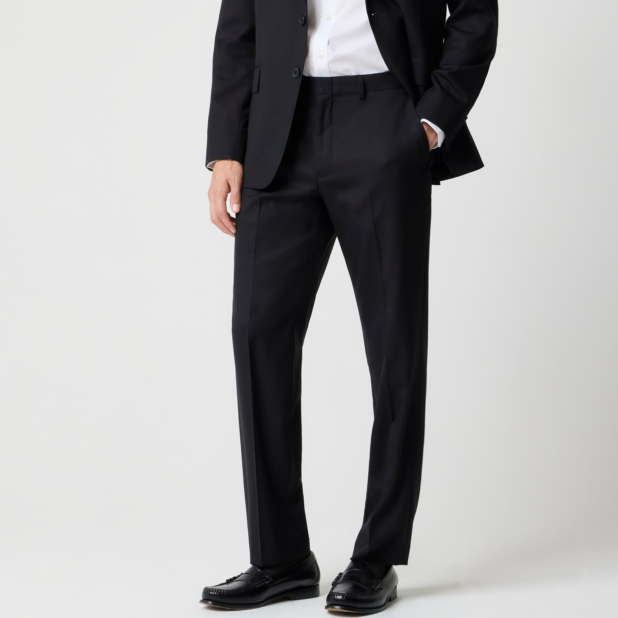 mens Classic-fit Thompson worsted wool suit pant