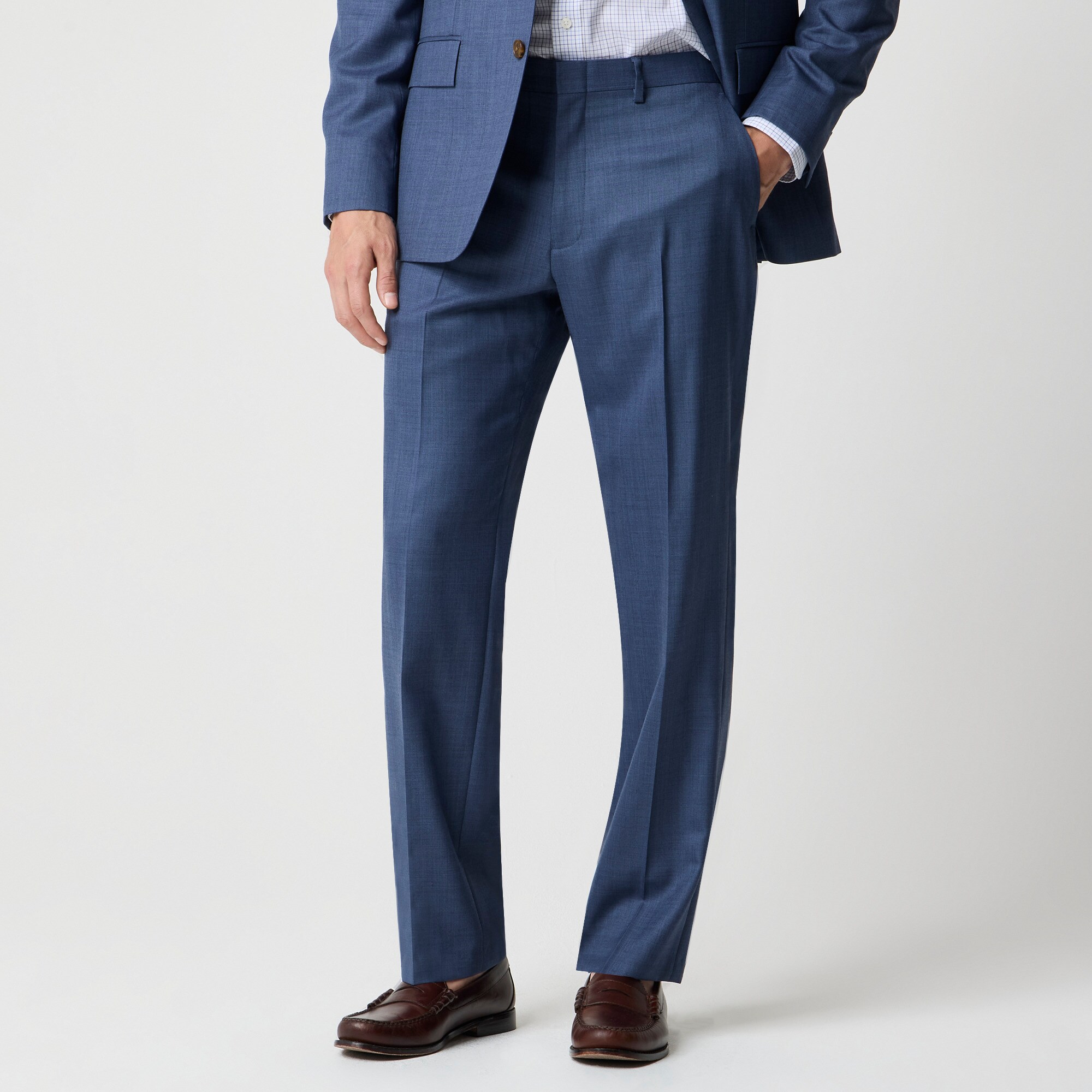 mens Classic-fit Thompson worsted wool suit pant