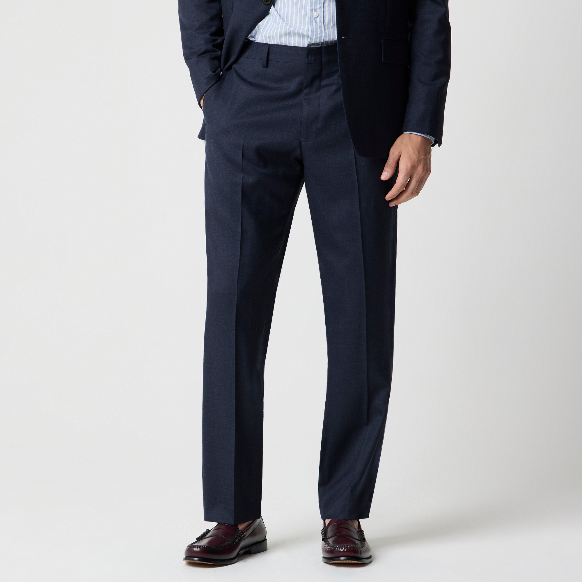 mens Classic-fit Thompson worsted wool suit pant