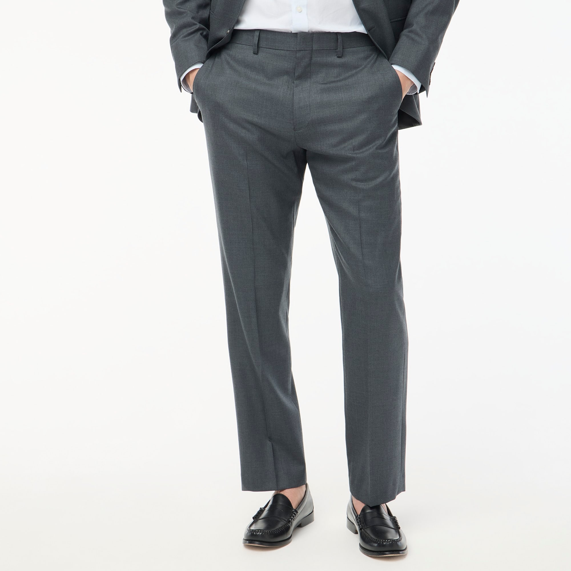 mens Classic-fit Thompson worsted wool suit pant