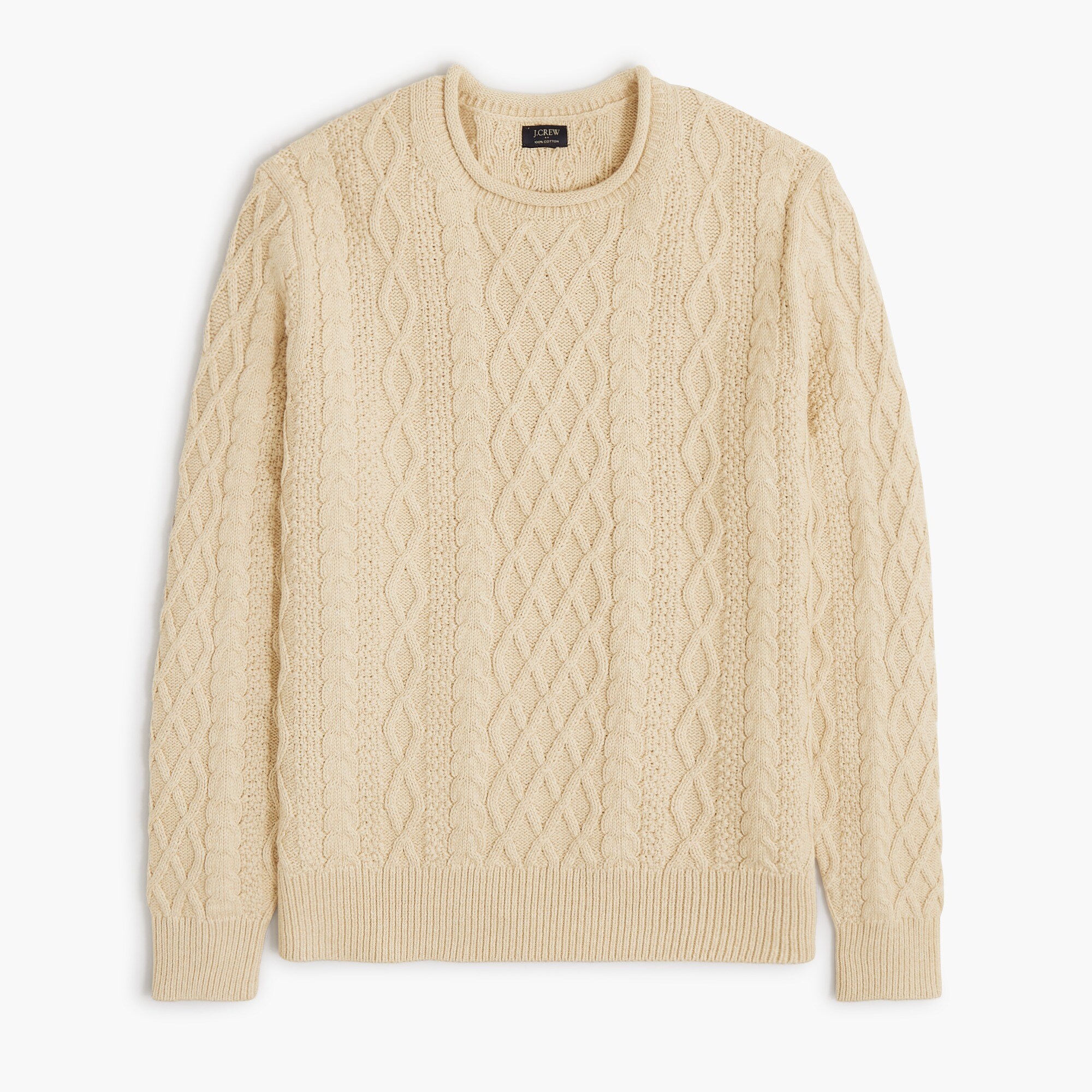 Cotton cable fisherman Rollneck™ sweater