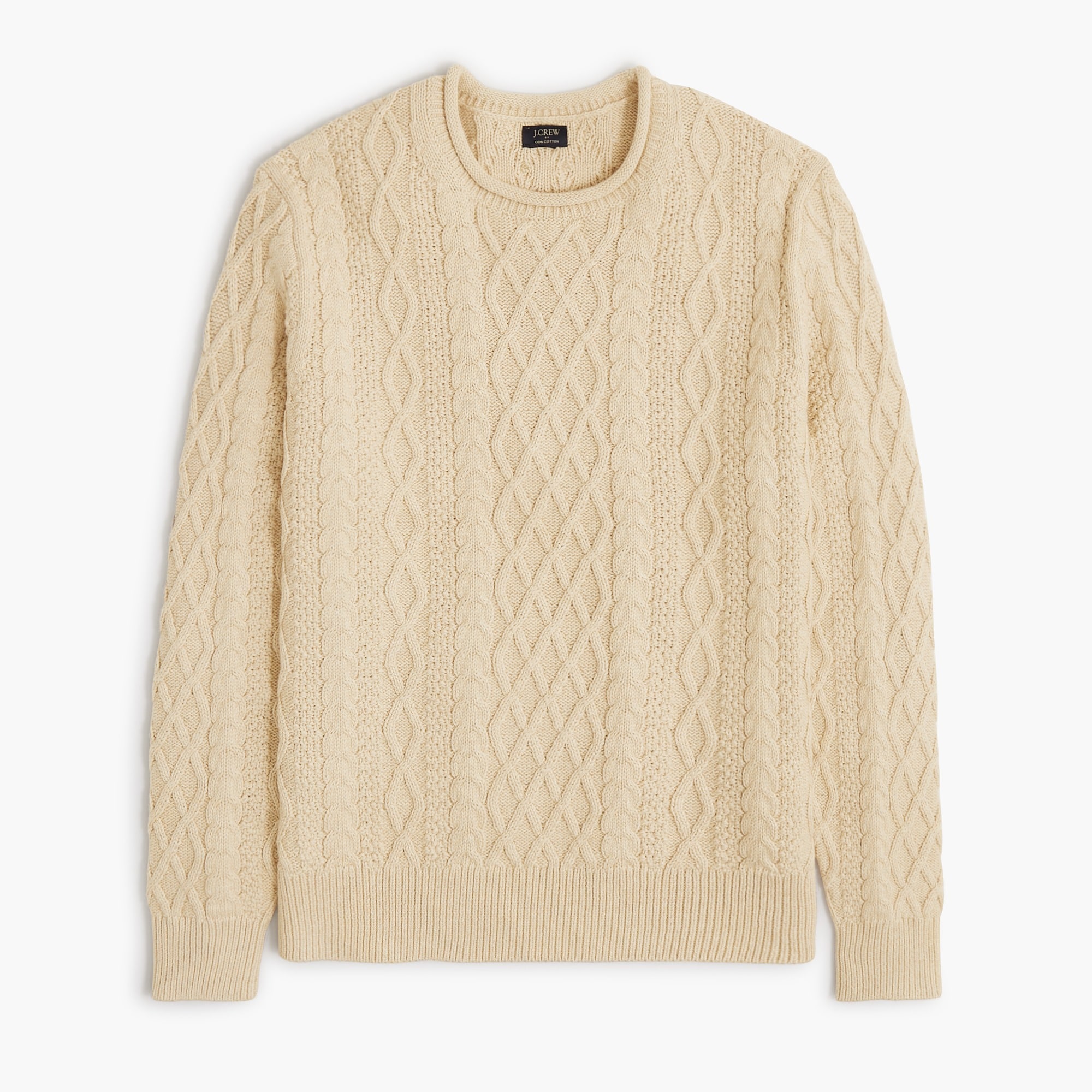 Cotton cable fisherman Rollneck™ sweater