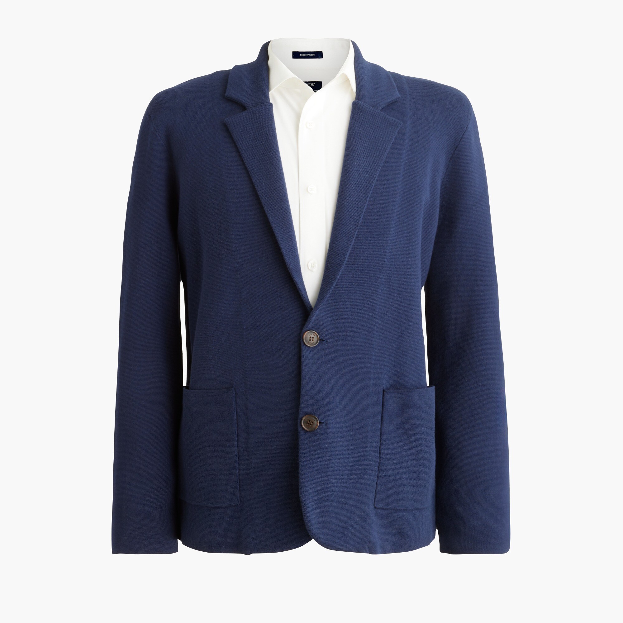 Cotton milano-stitch sweater blazer