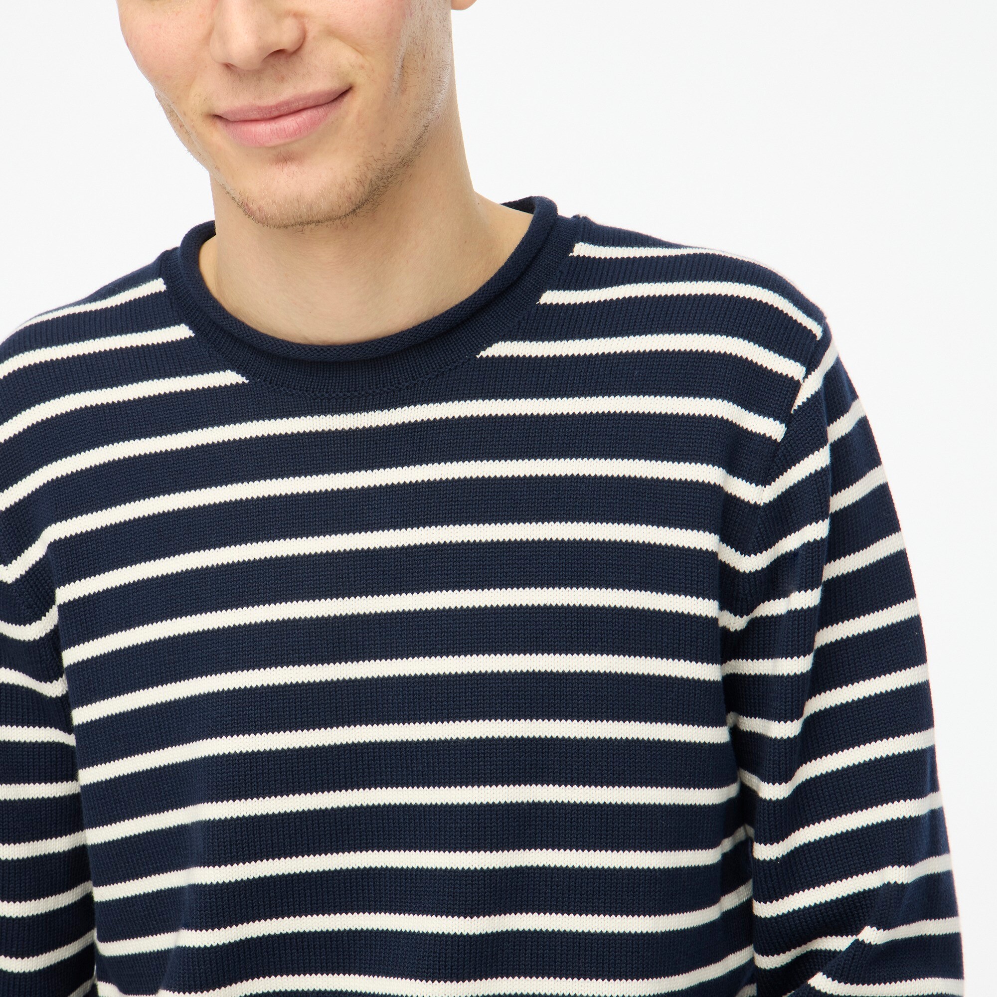 Cotton striped Rollneck™ sweater