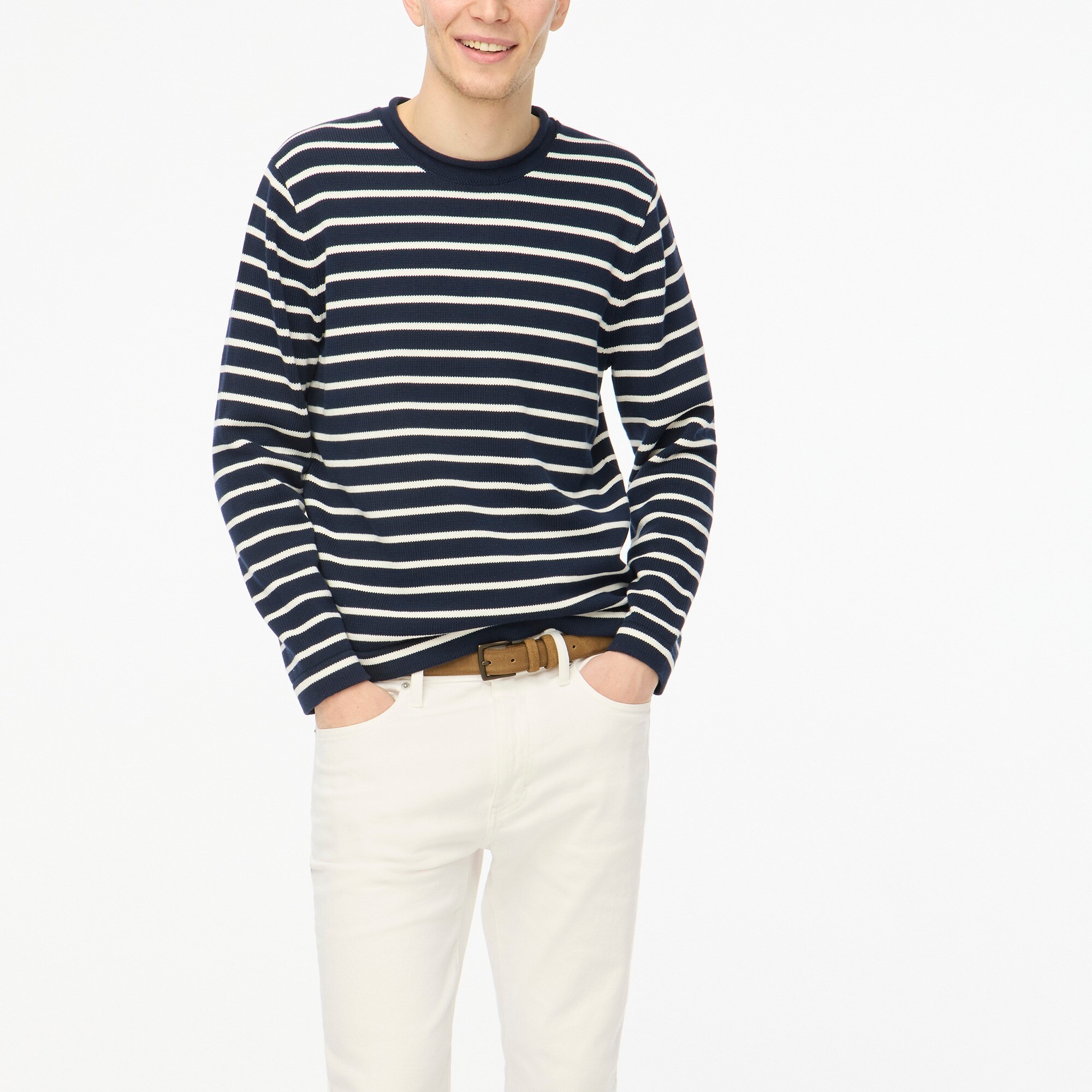 Cotton striped Rollneck™ sweater