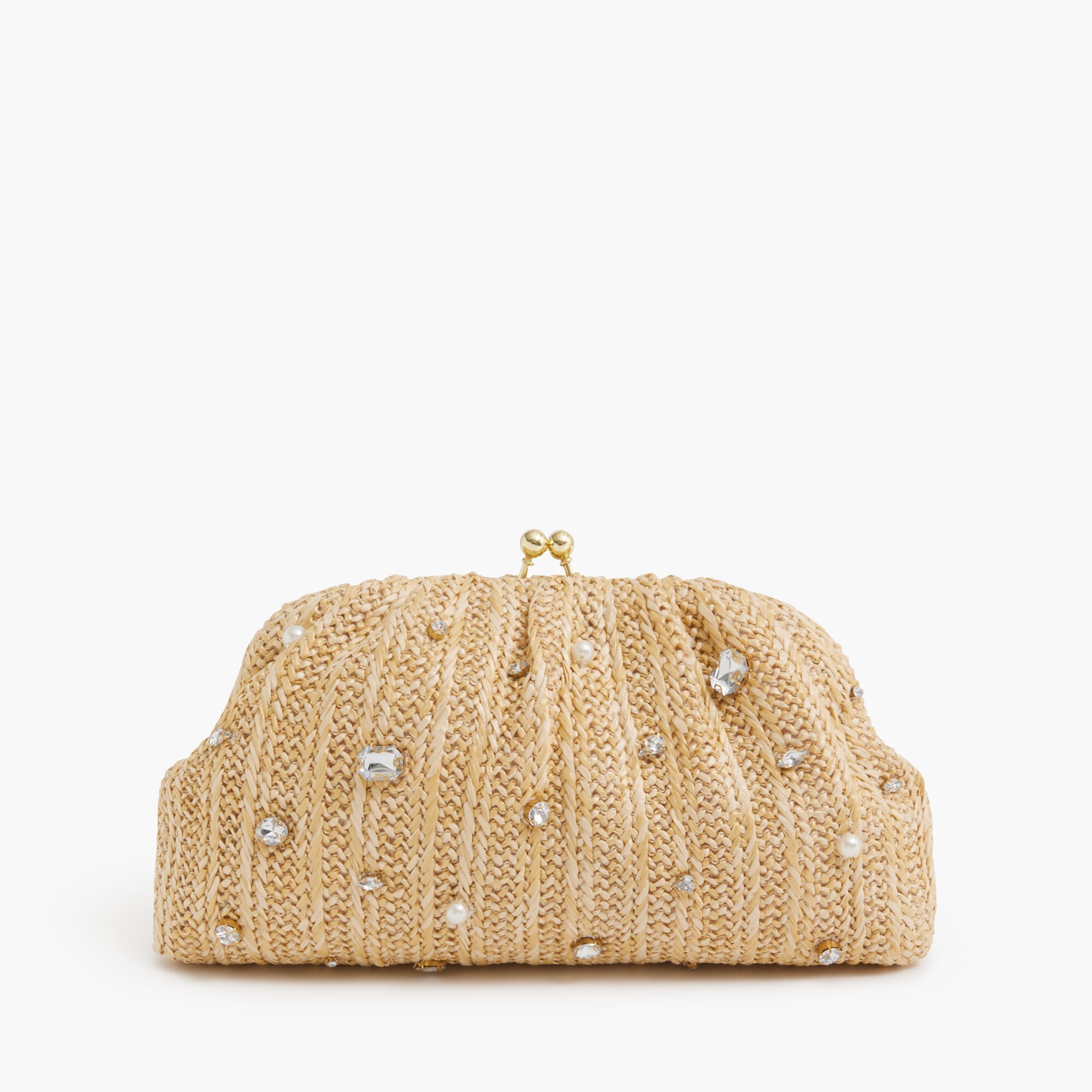 jeweled woven clutch for women