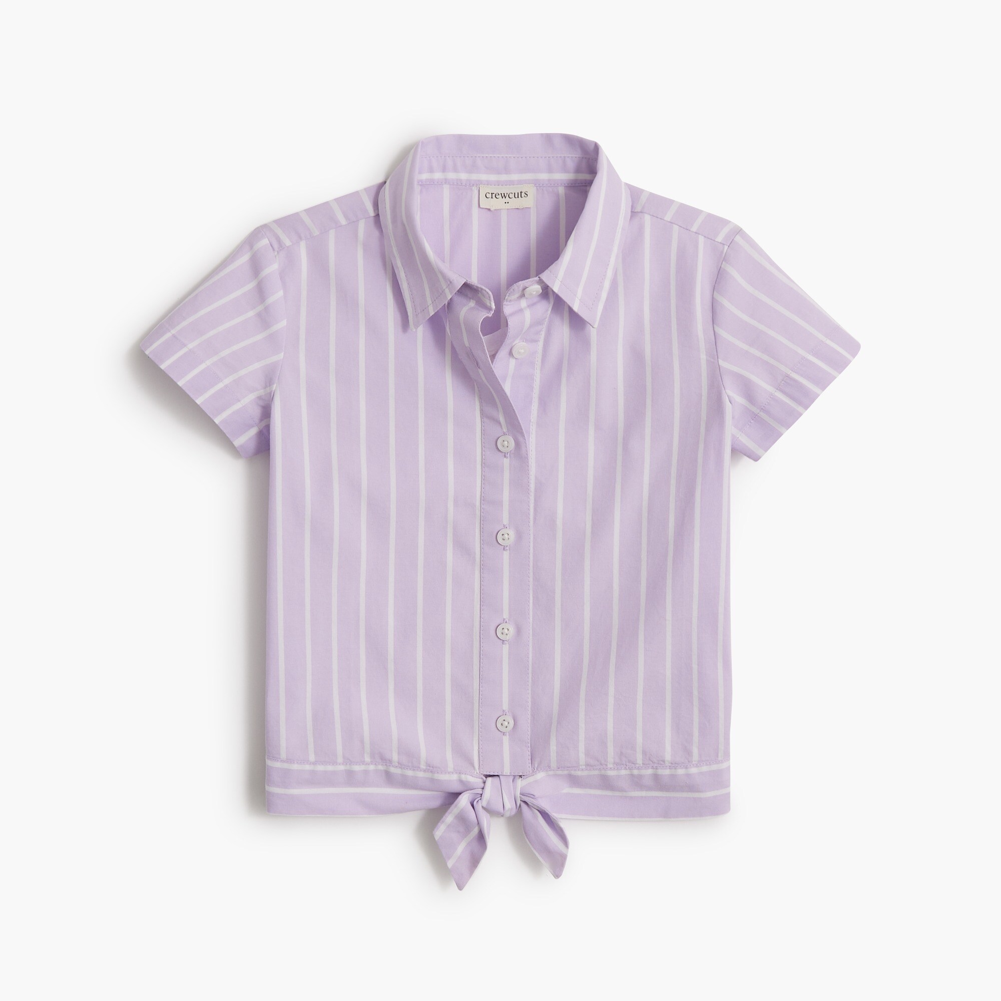 Girls' tie-front button-up shirt