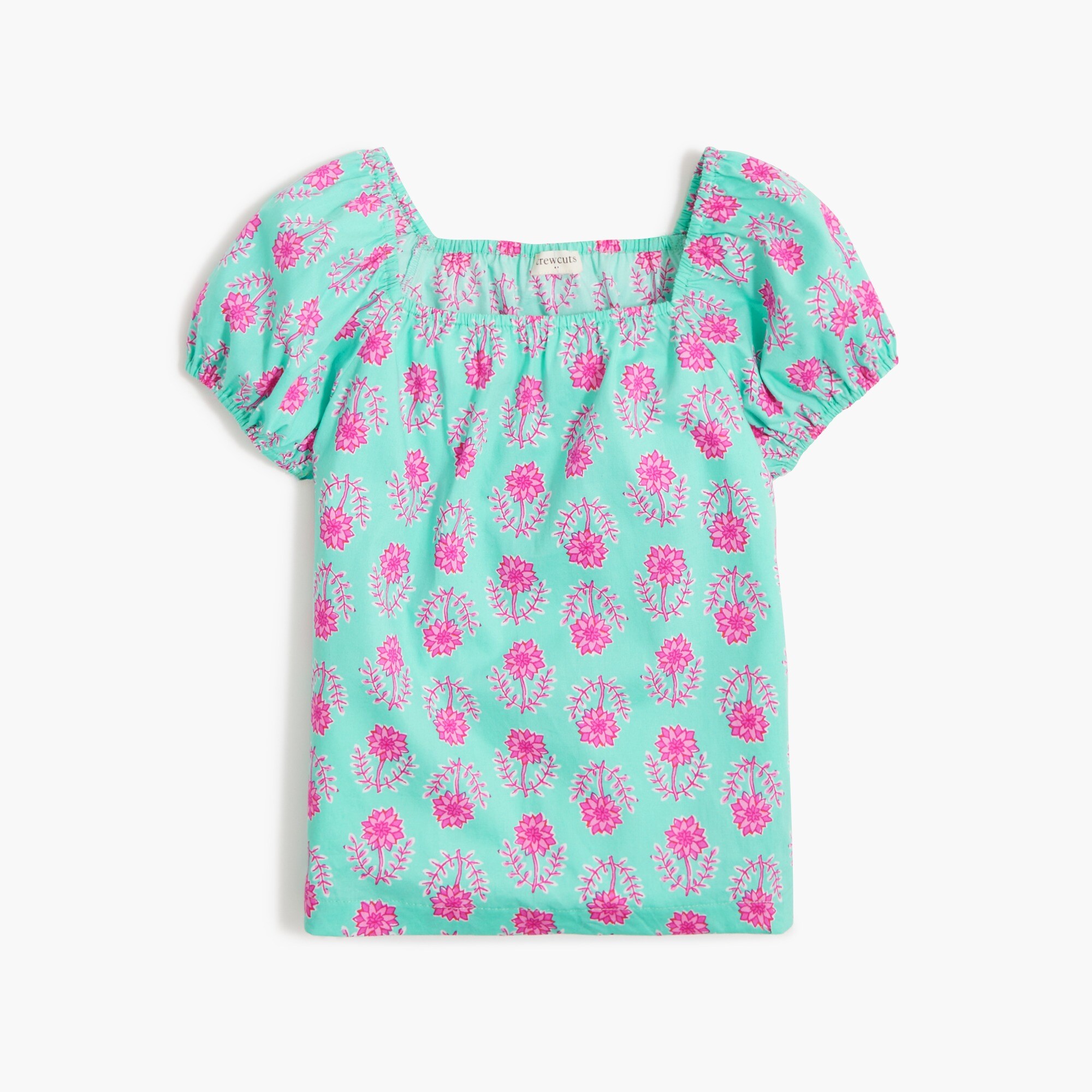 girls' block-print top for girls