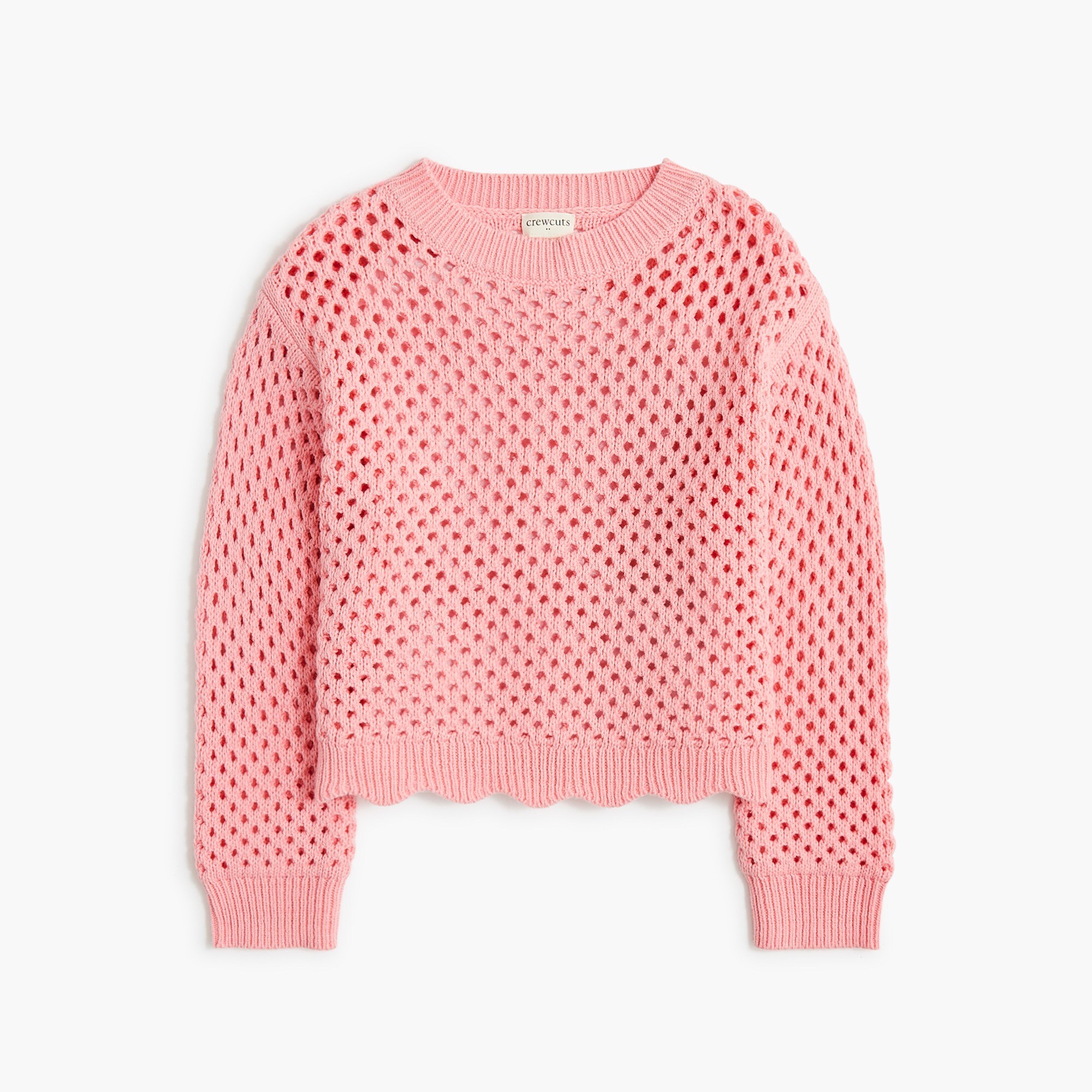Girls' pointelle sweater