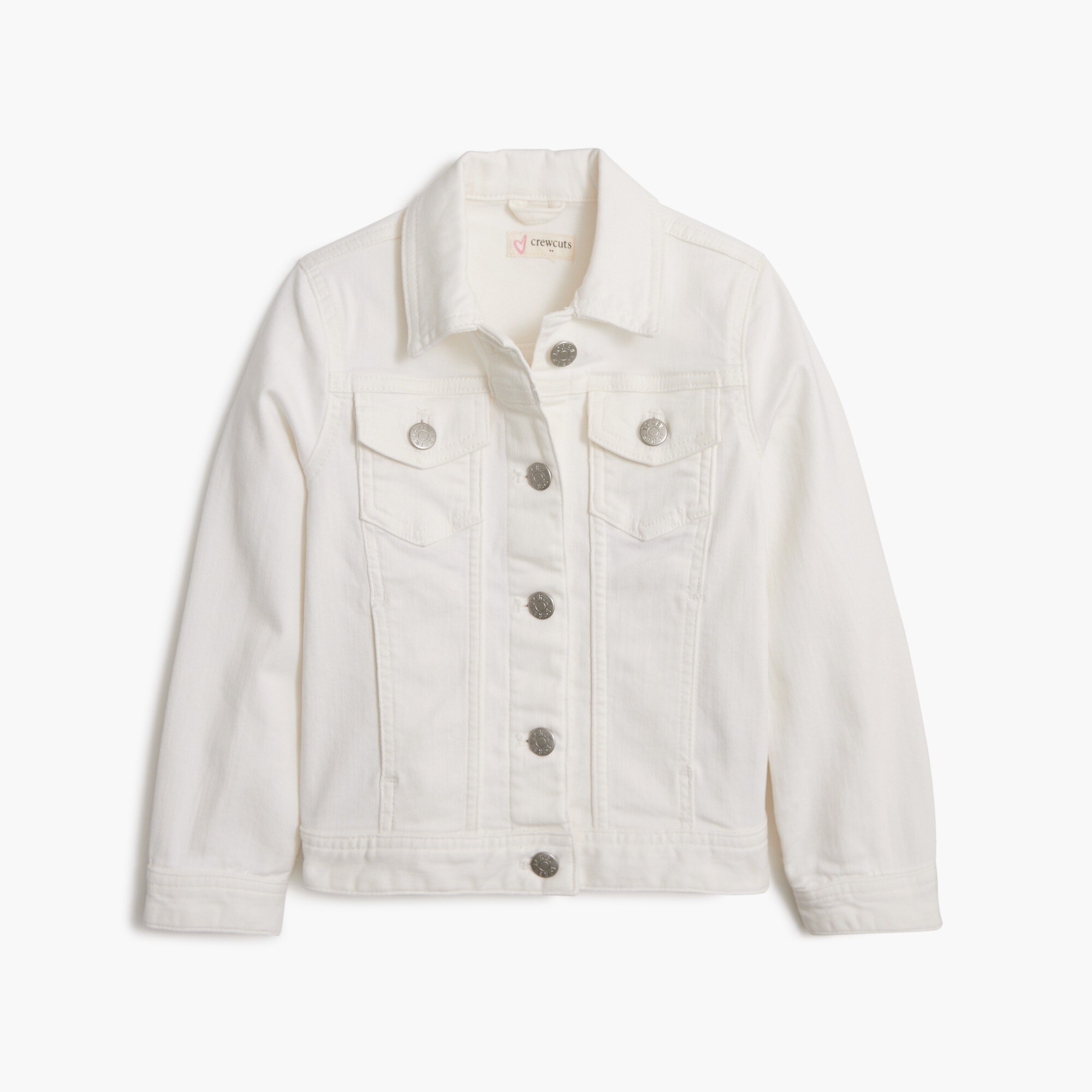 girls Girls' white denim jacket