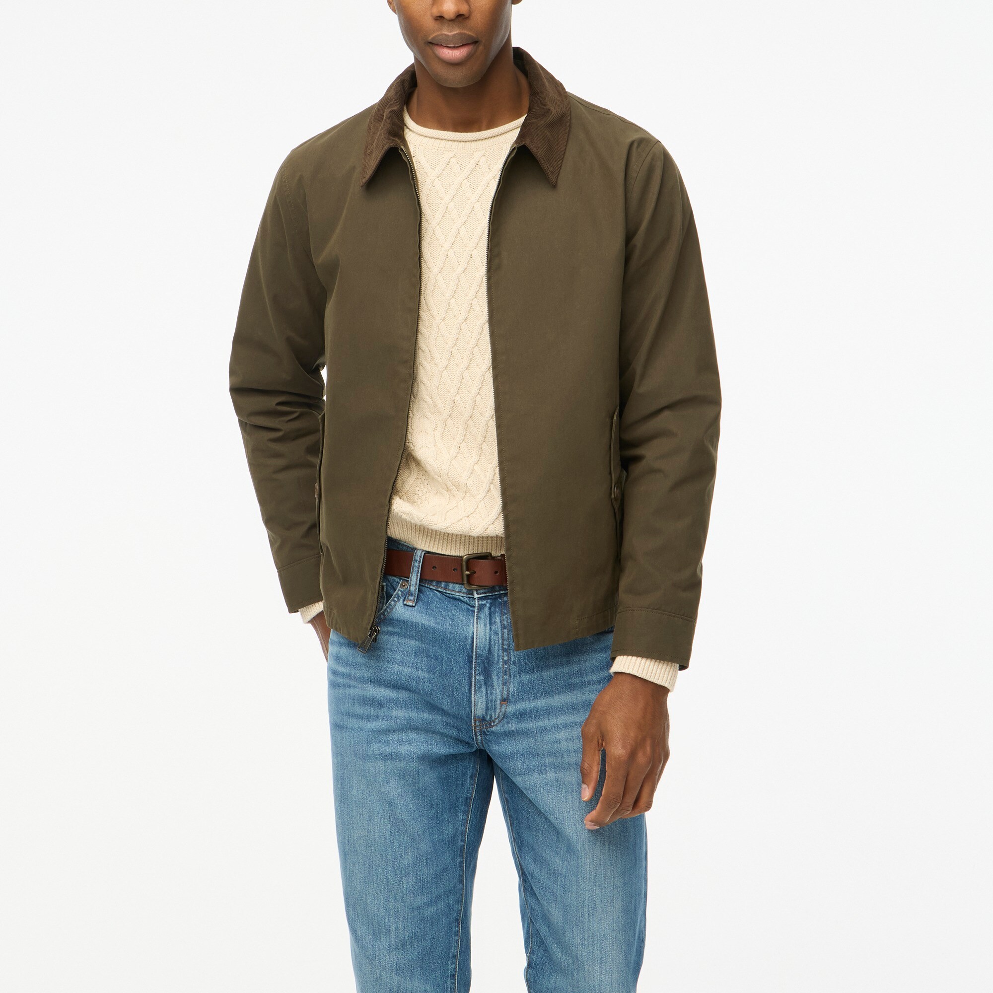 Cord-collar deck jacket