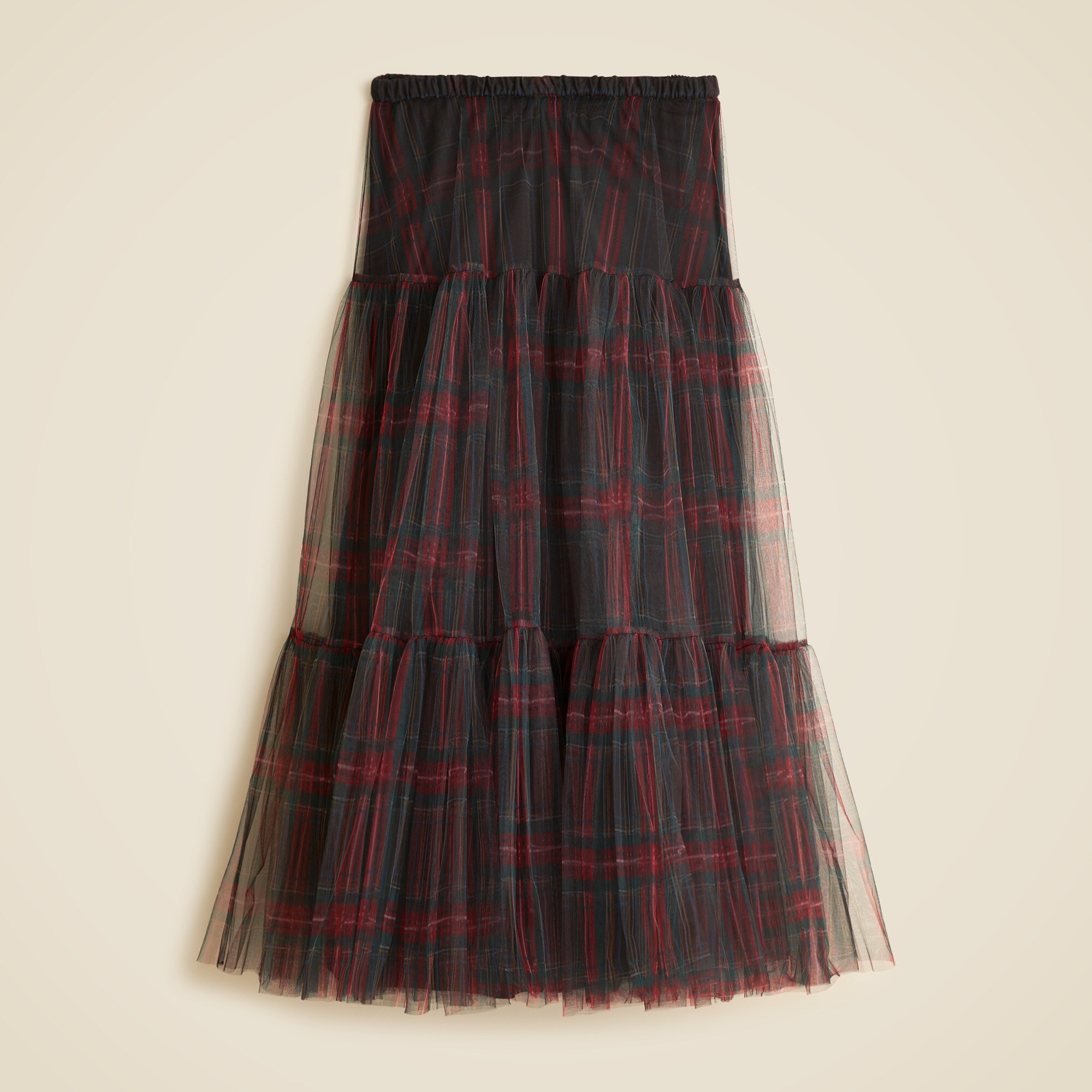 Collection tartan tiered ball skirt