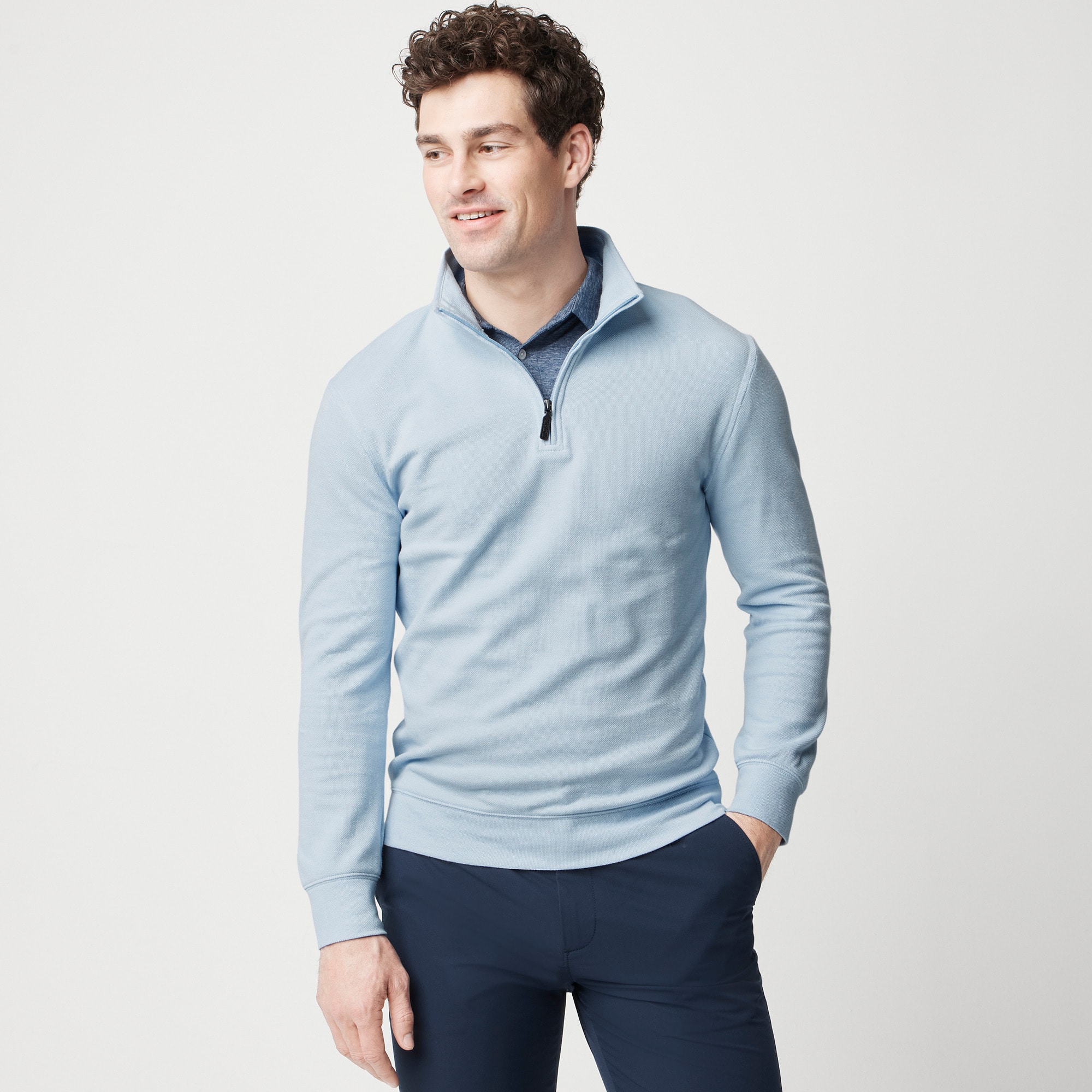  Performance bird's-eye quarter-zip