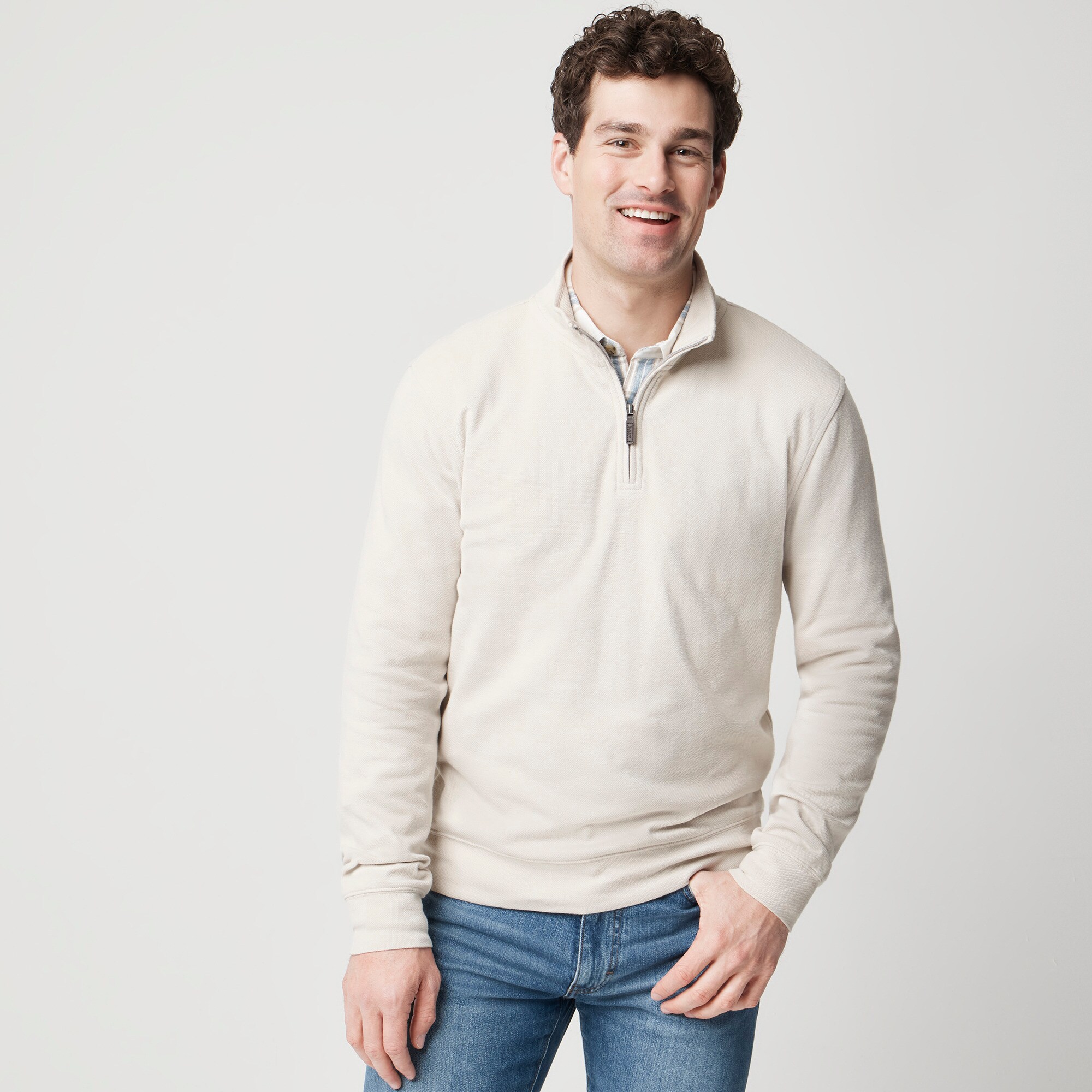  Performance bird's-eye quarter-zip