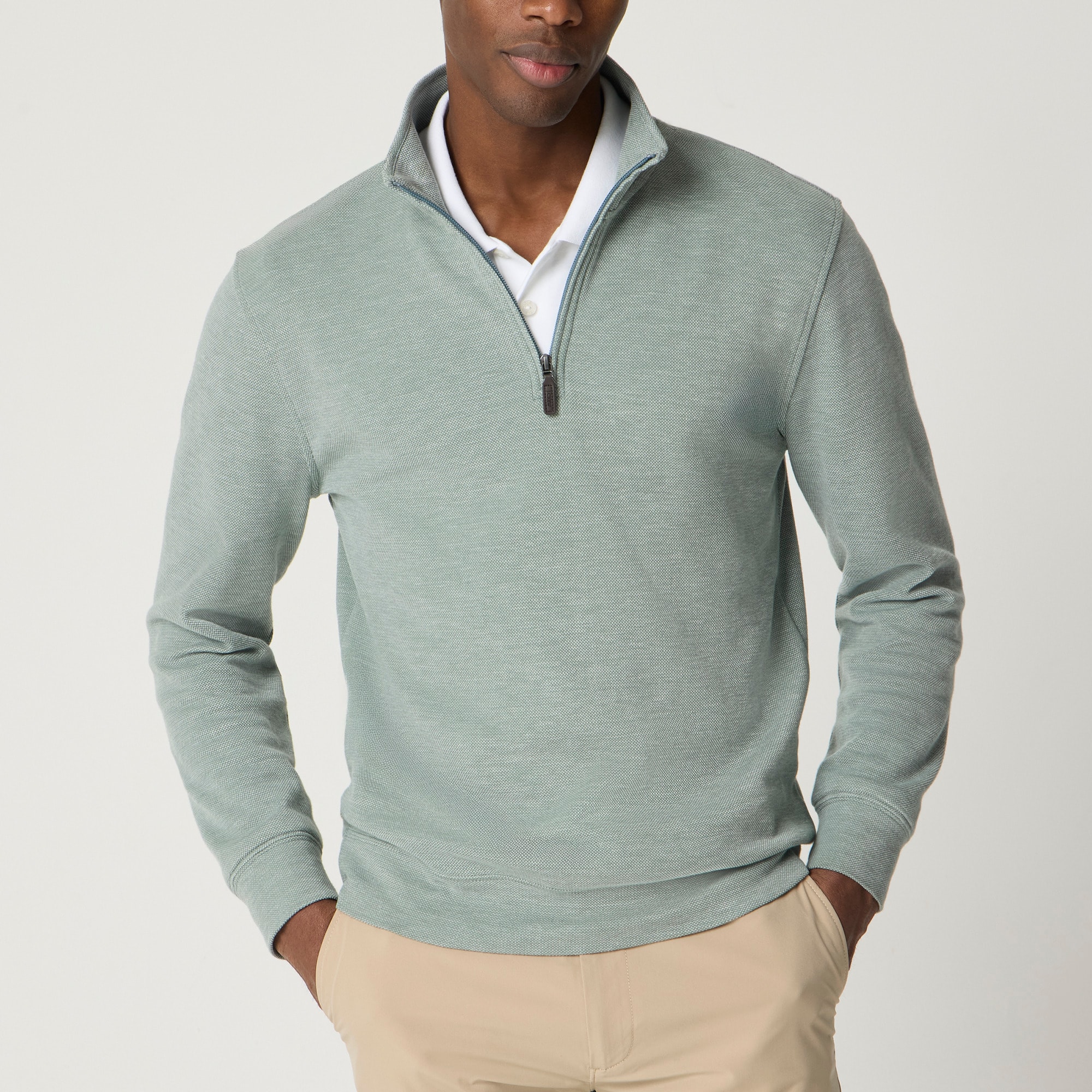 Performance Bird's-eye Quarter-zip For Men | Factory