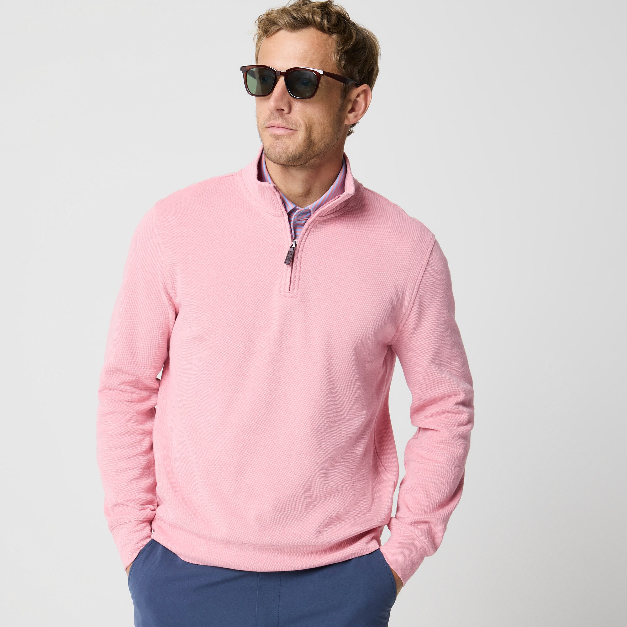 Performance Bird's-eye Quarter-zip For Men | Factory