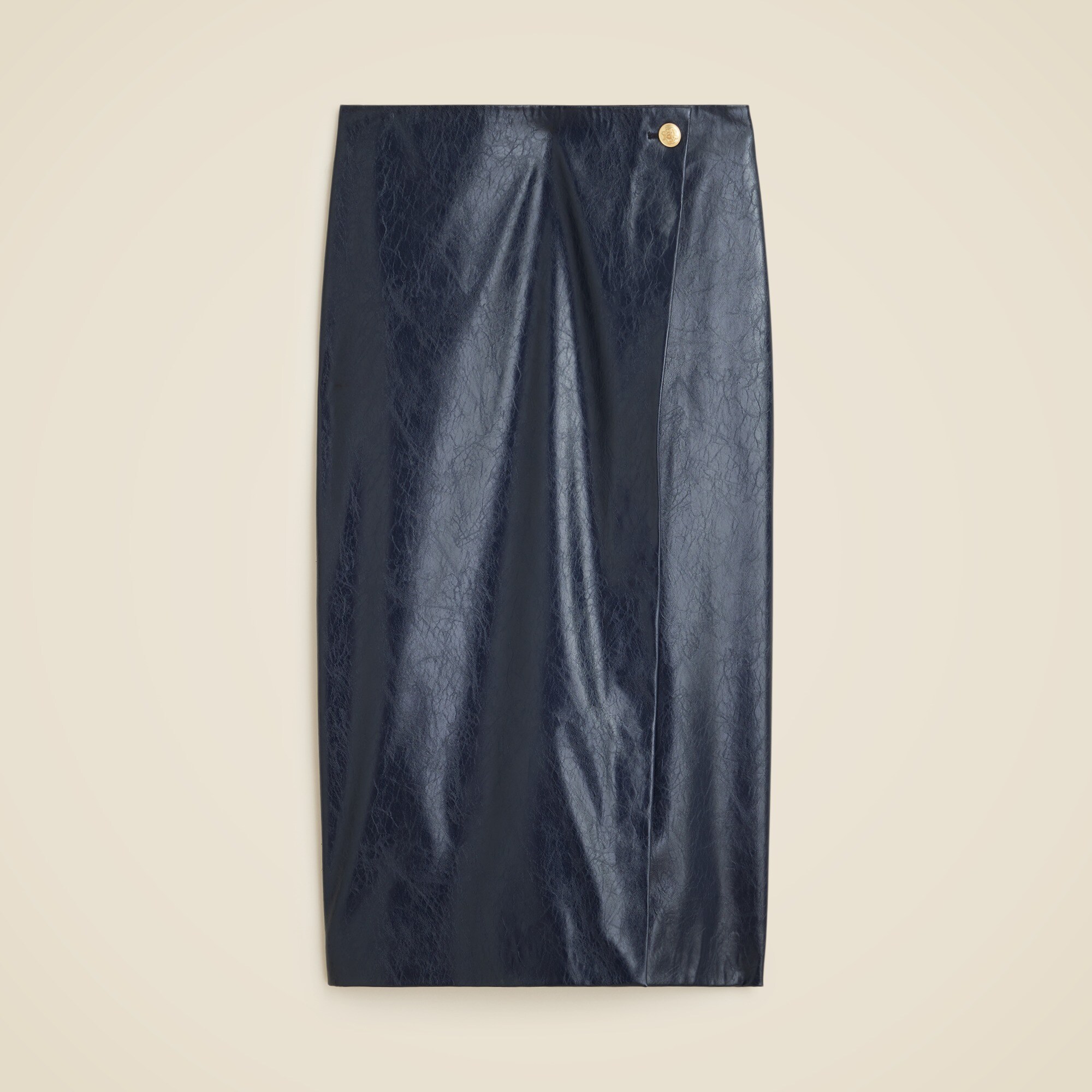 J.Crew Collection Wrap Skirt In Faux Patent Leather For Women