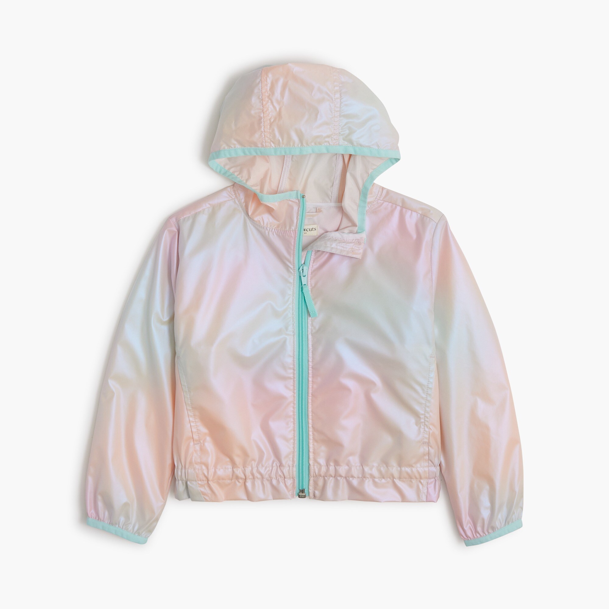  Girls' opalescent windbreaker