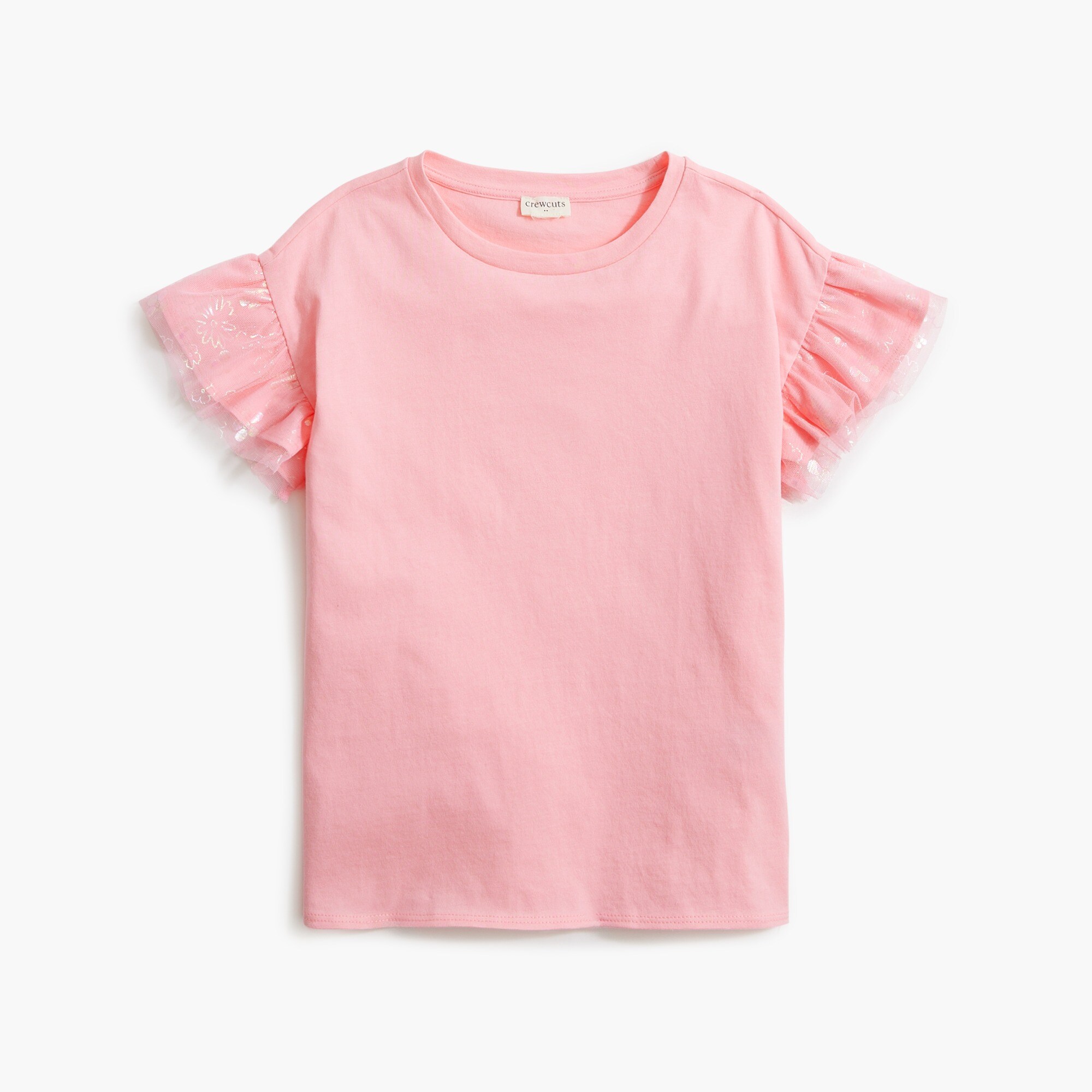 girls' mixed-media tulle top for girls