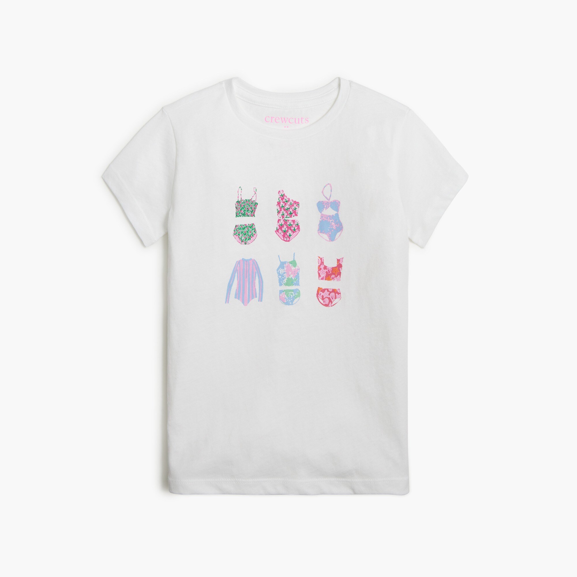 Girls' swimsuits graphic tee