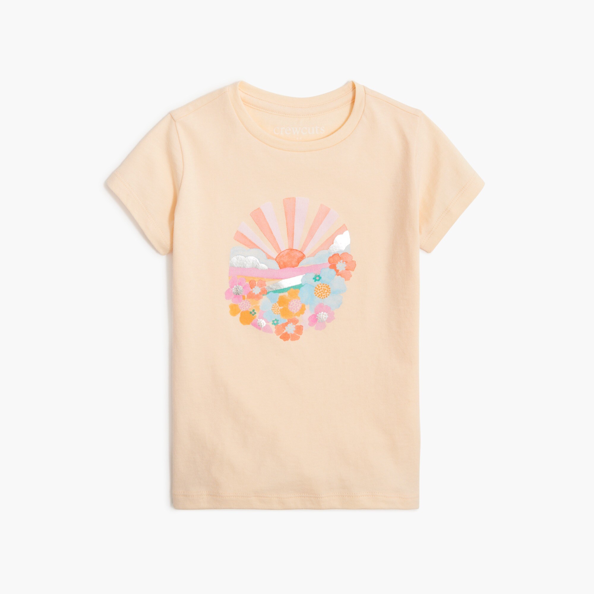  Girls' flower sunrise graphic tee