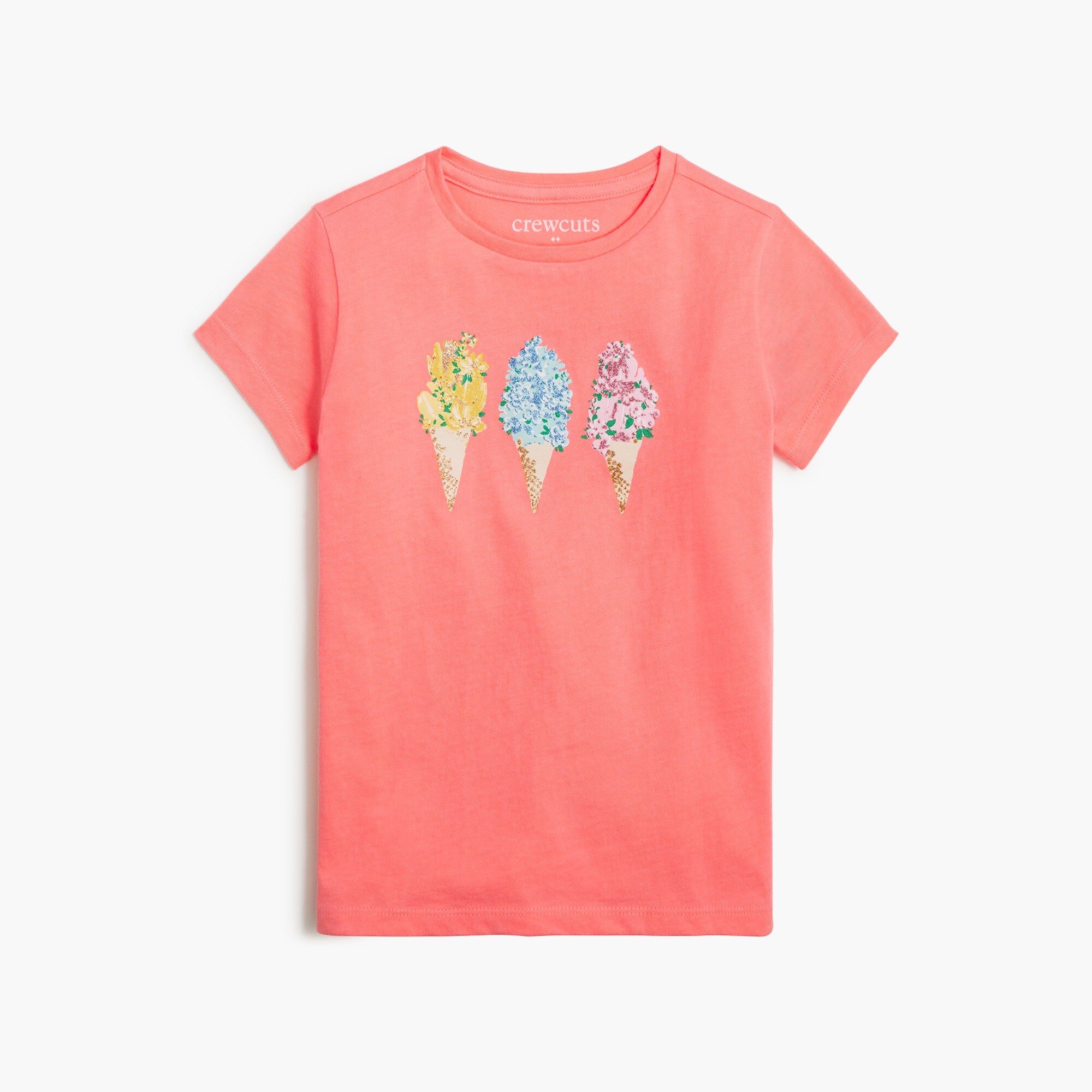 Girls' flower ice cream cones graphic tee
