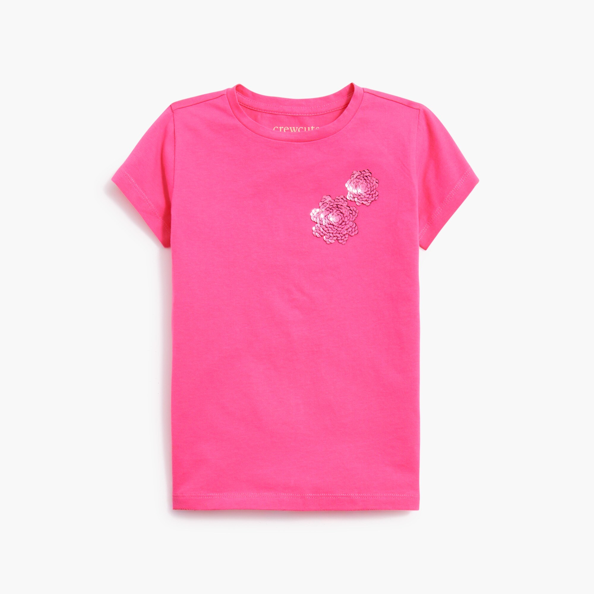 Girls' sequin rosette graphic tee