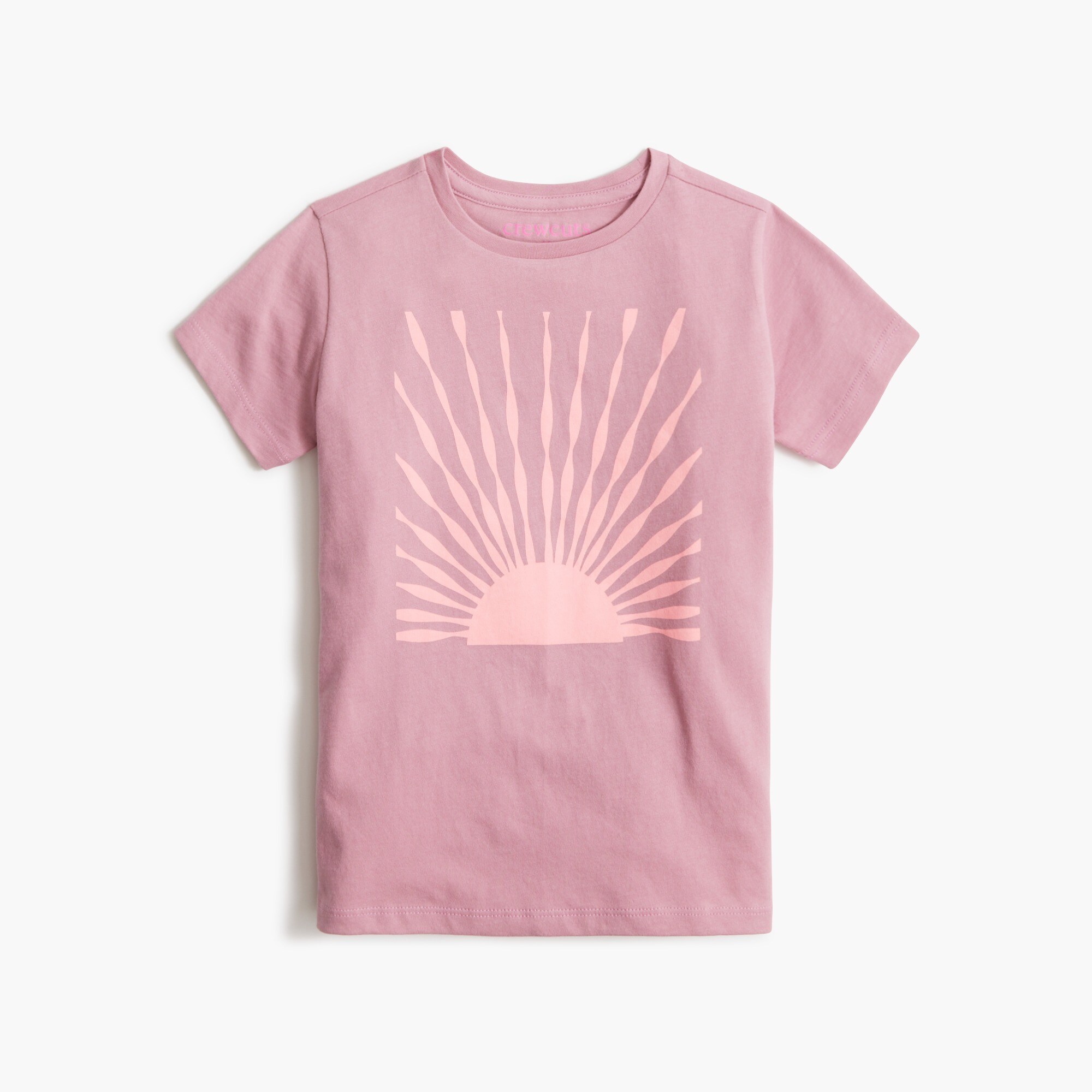 Girls' pink sunrise graphic tee