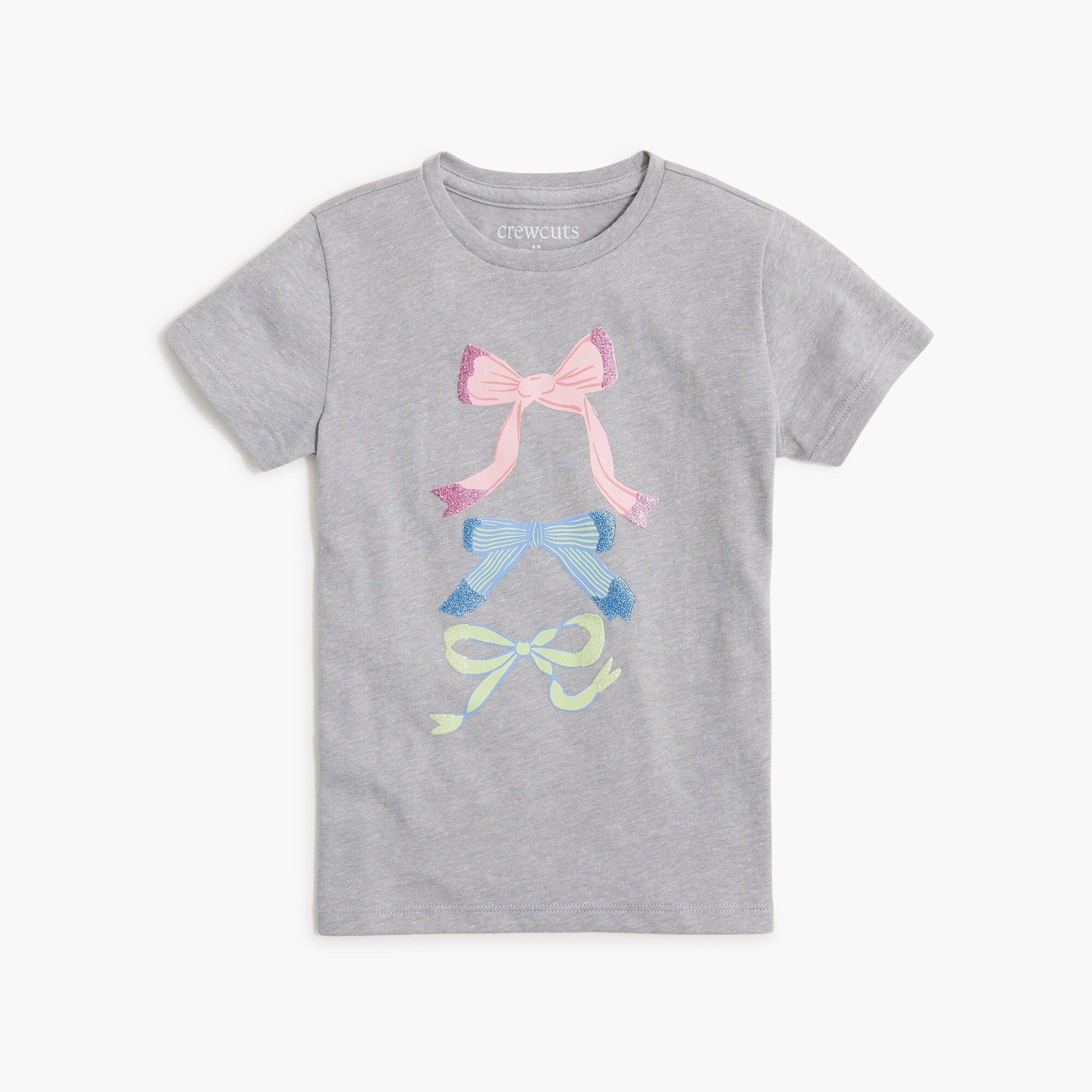 Girls' glitter bows graphic tee