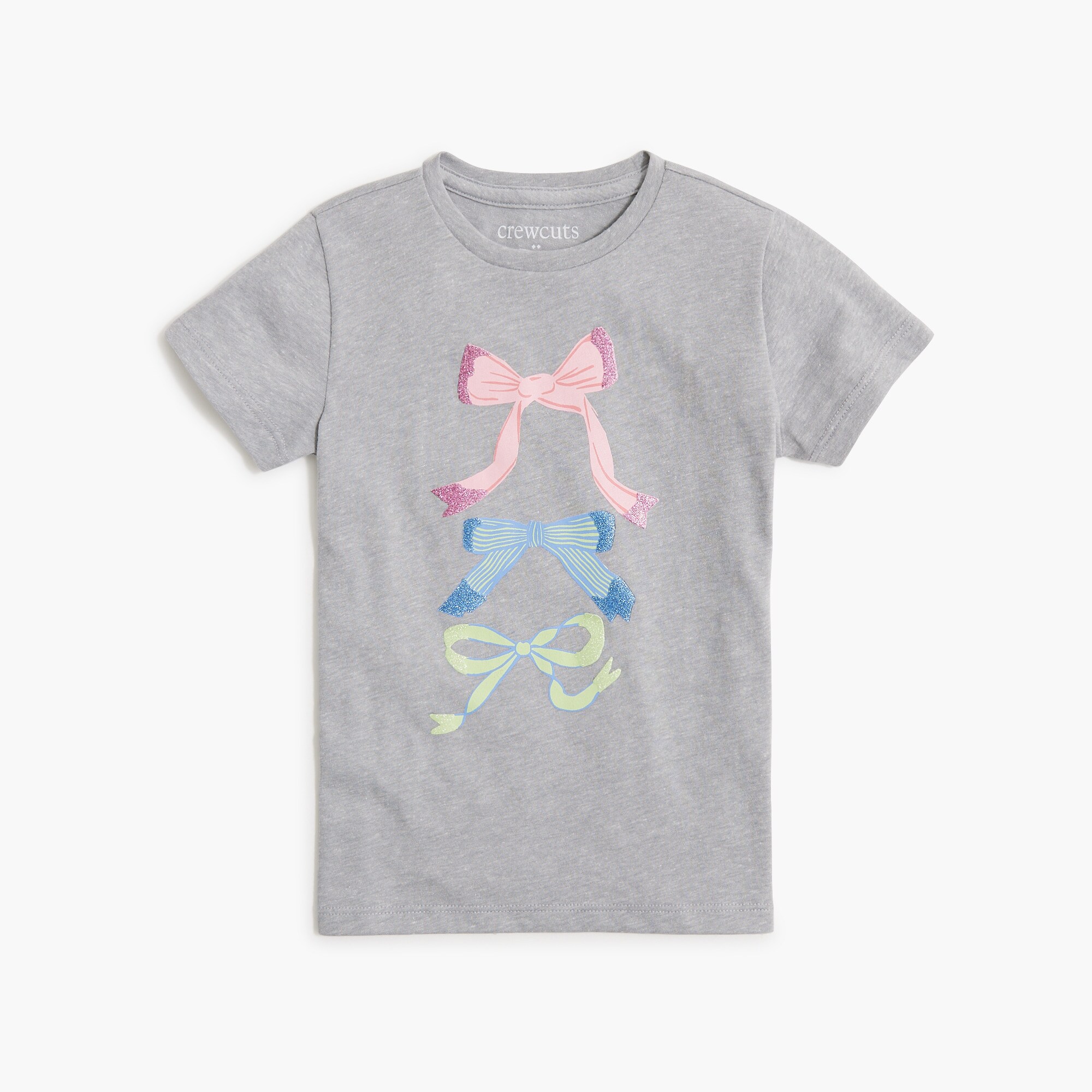 girls' glitter bows graphic tee for girls