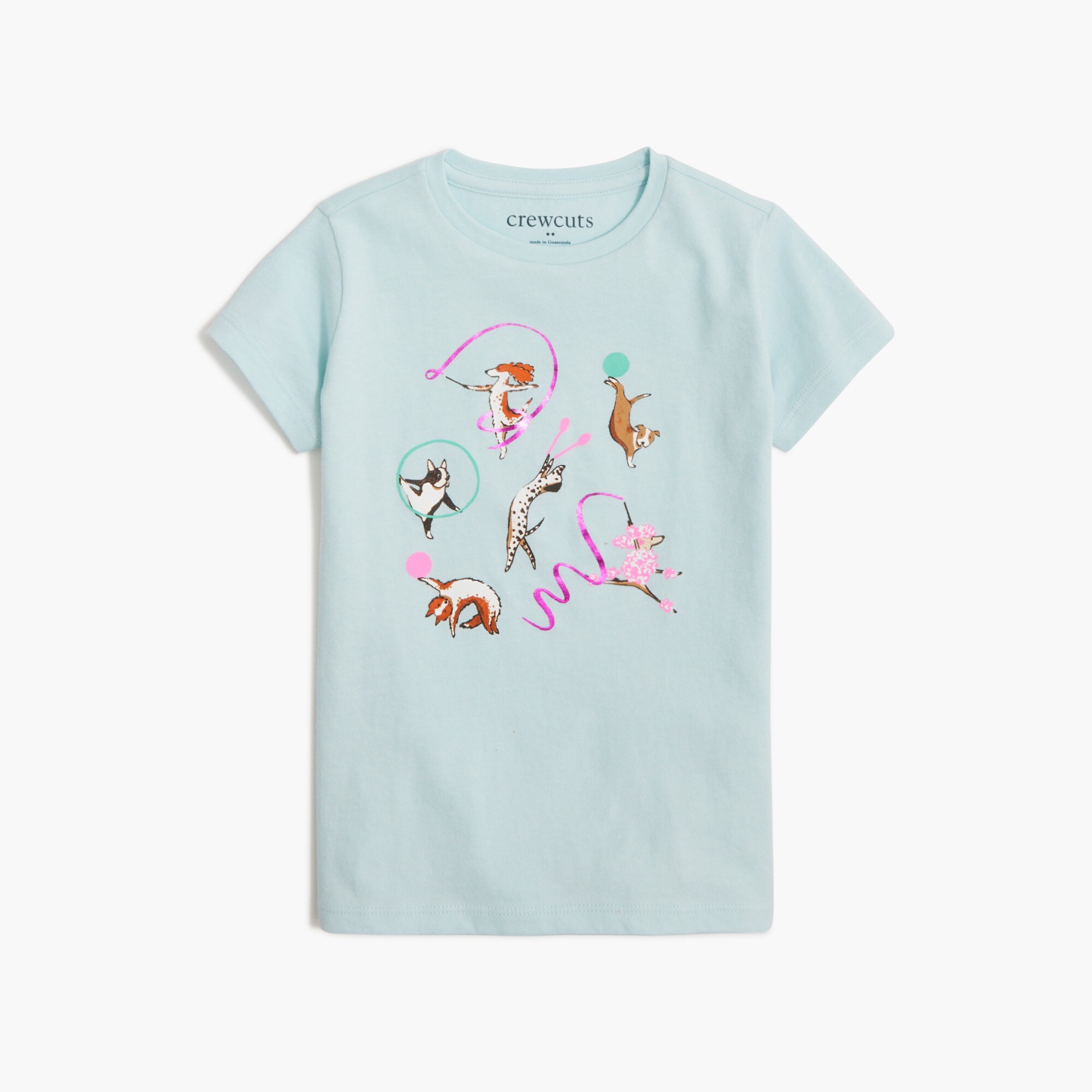 Girls' ribbon dancing dogs graphic tee