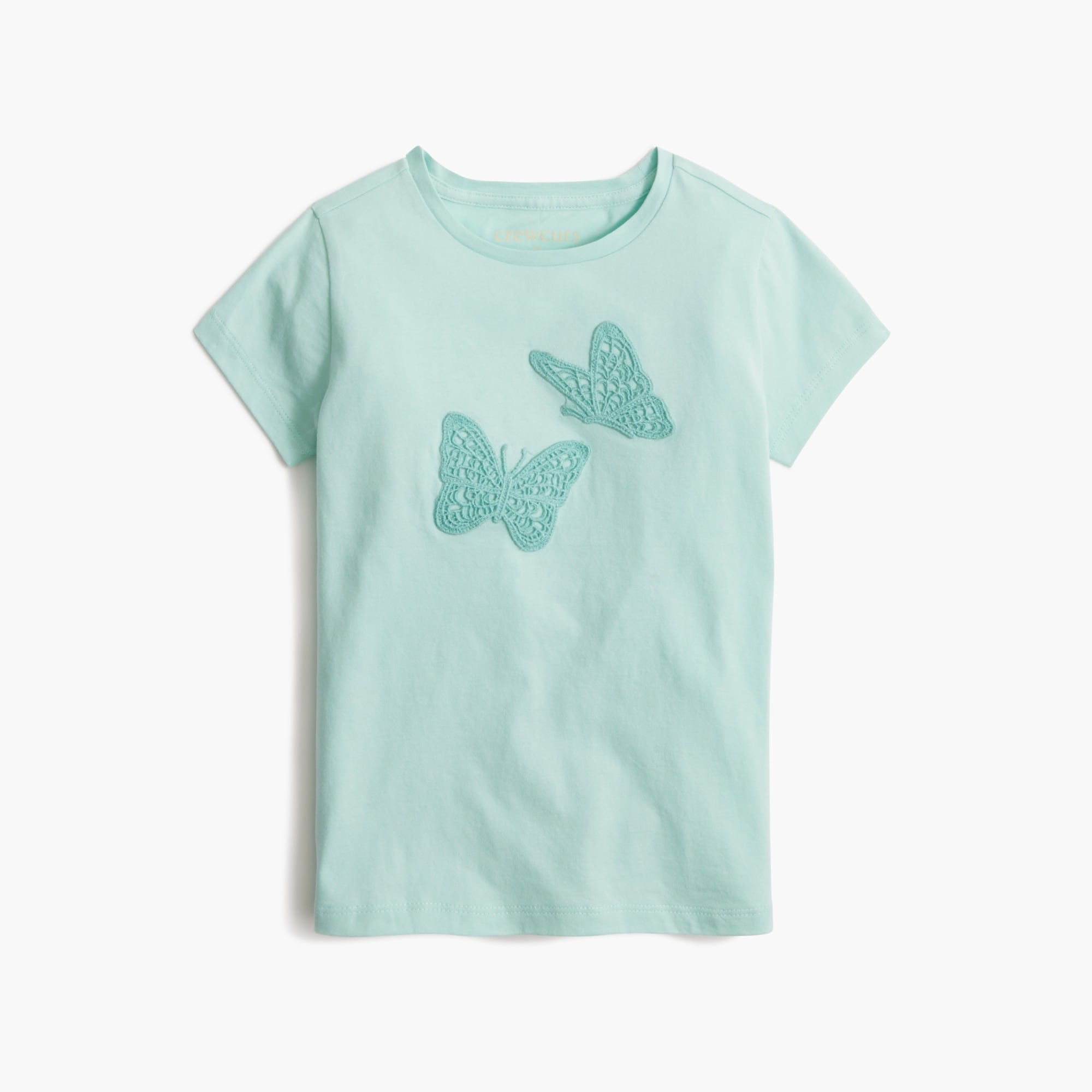 Girls' crochet butterfly graphic tee