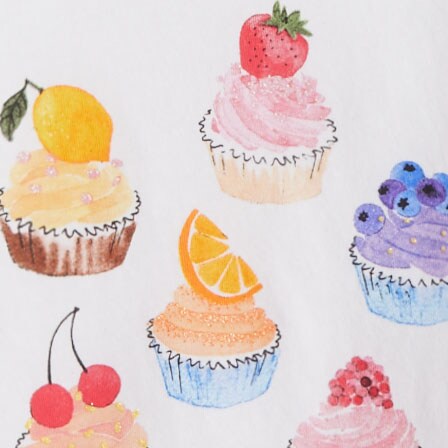 Girls' fruity cupcakes graphic tee FRUITY CUPCAKES factory: girls' fruity cupcakes graphic tee for girls