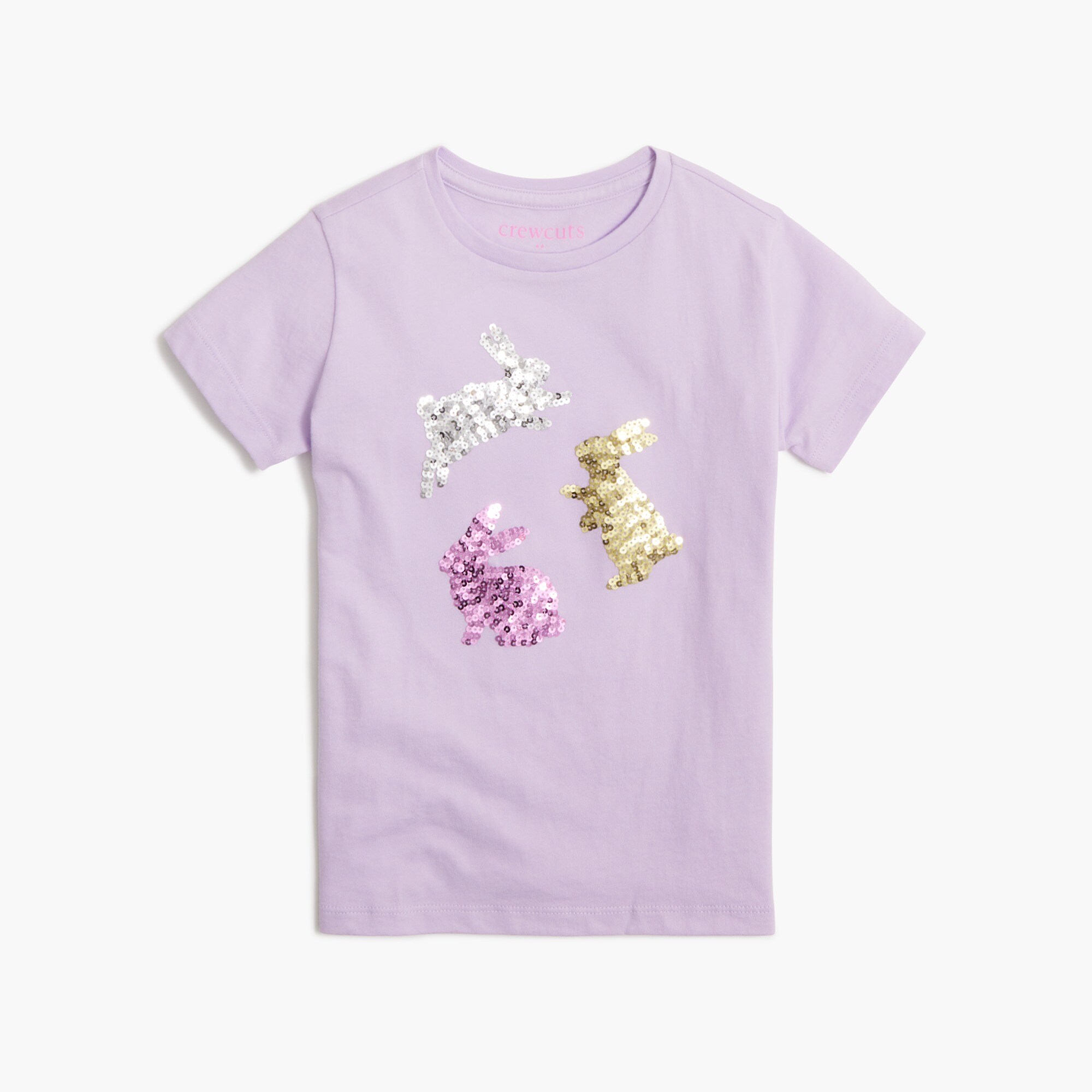 girls' sequin bunnies graphic tee for girls