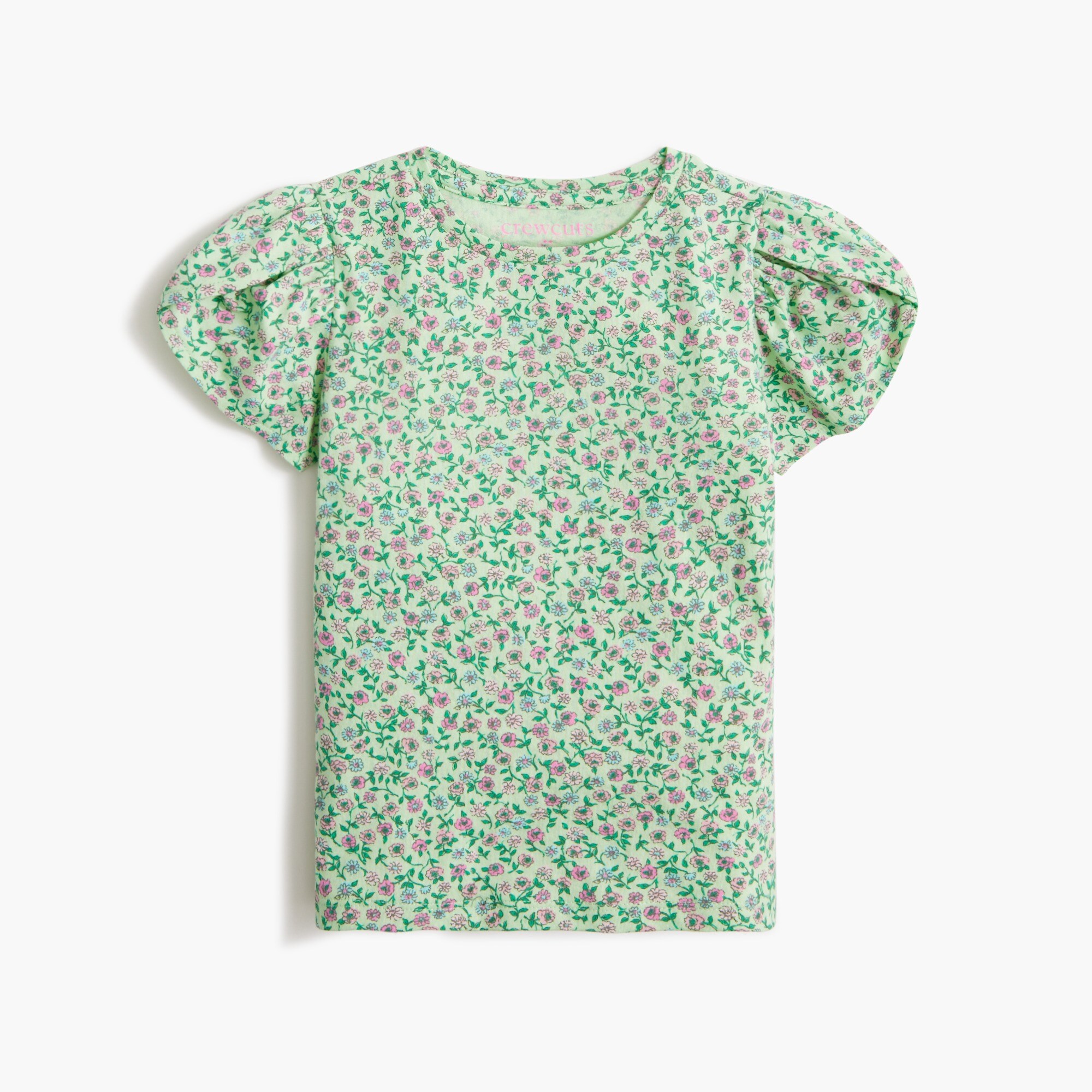 girls' floral tulip-sleeve tee for girls
