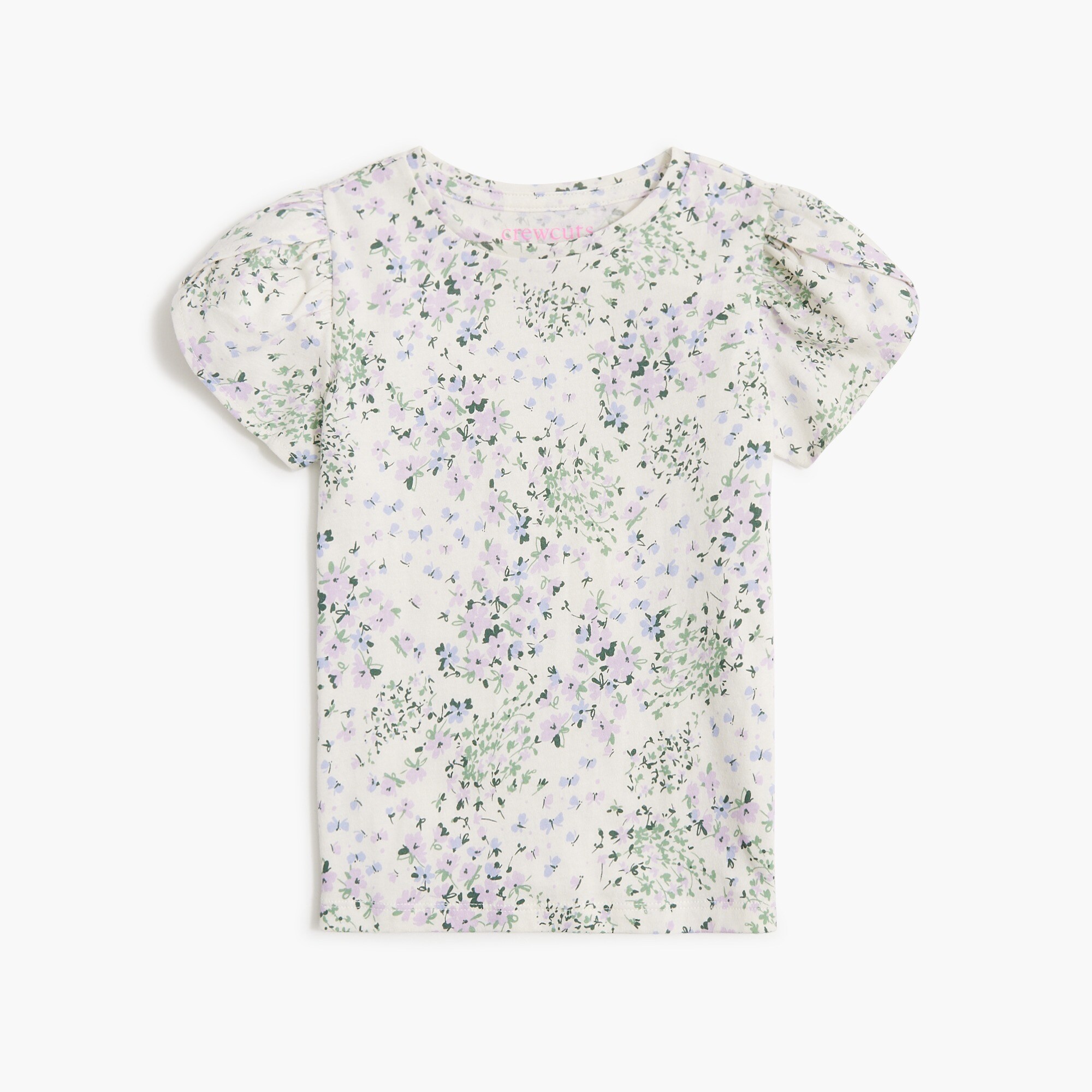girls' floral flutter-sleeve tee for girls
