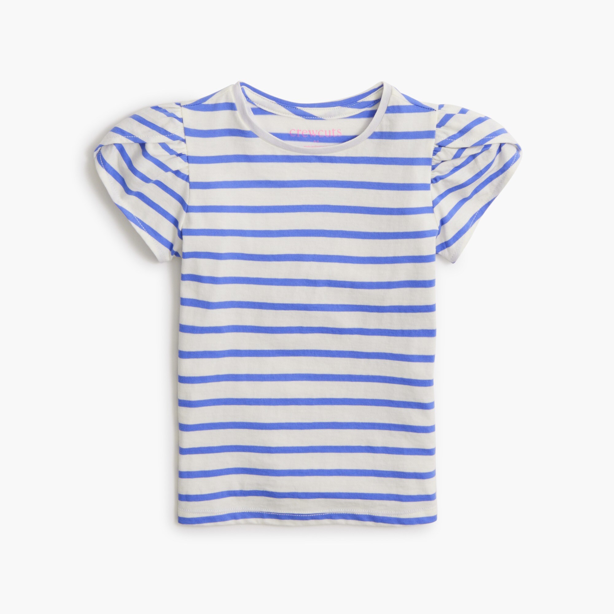 girls' striped flutter-sleeve tee for girls