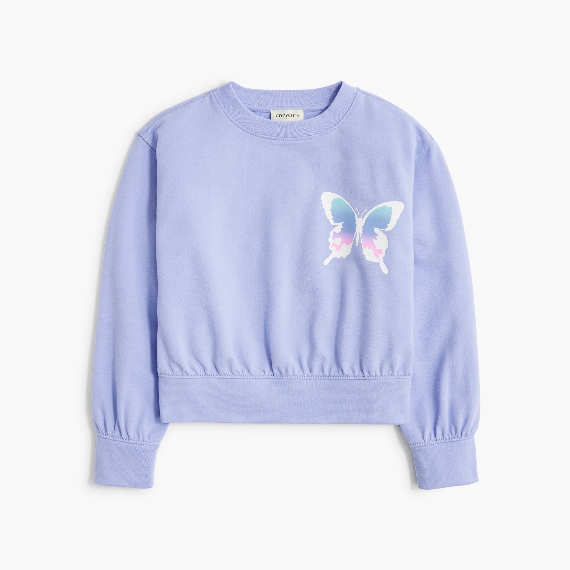 Girls' butterfly crewneck sweatshirt