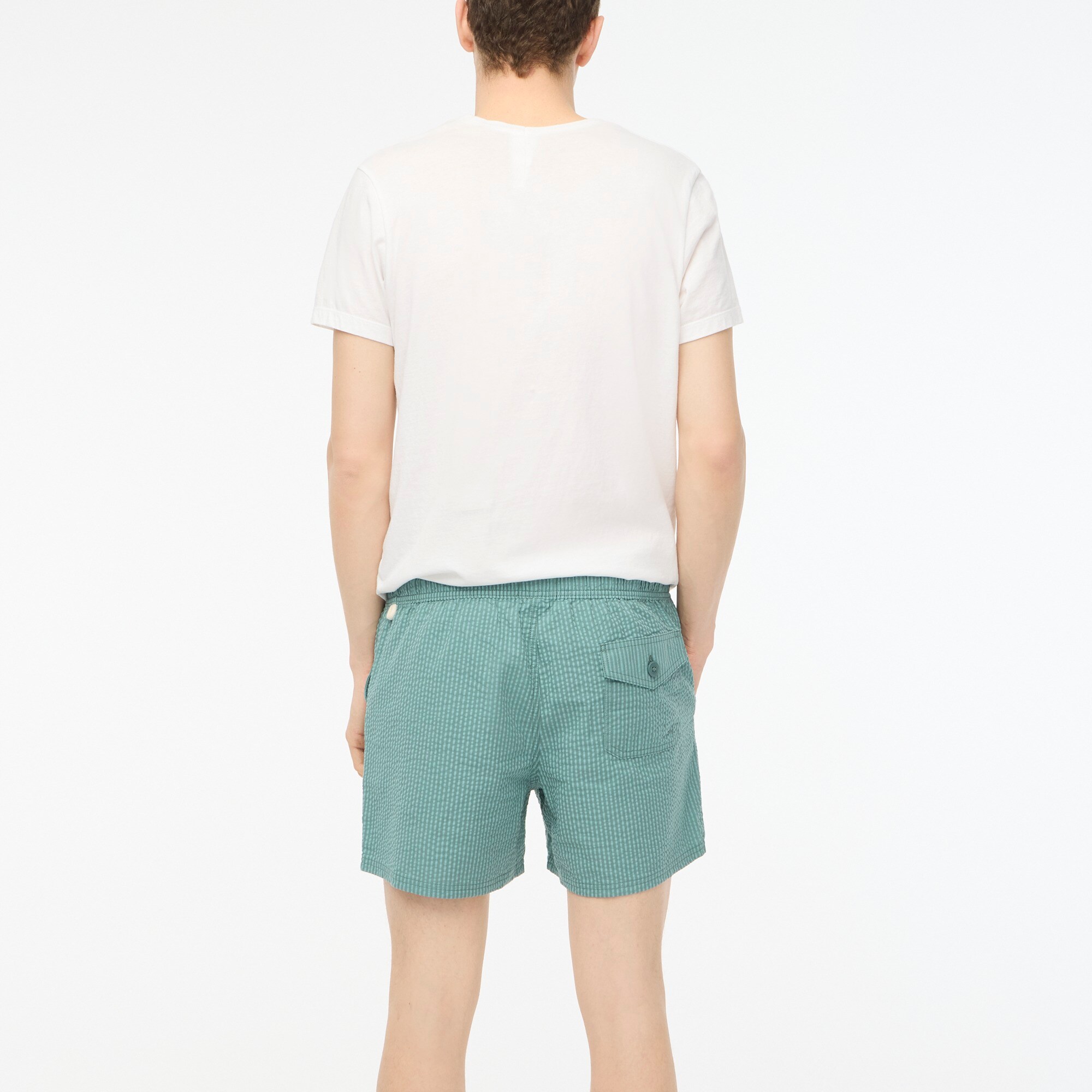5" seersucker swim trunk