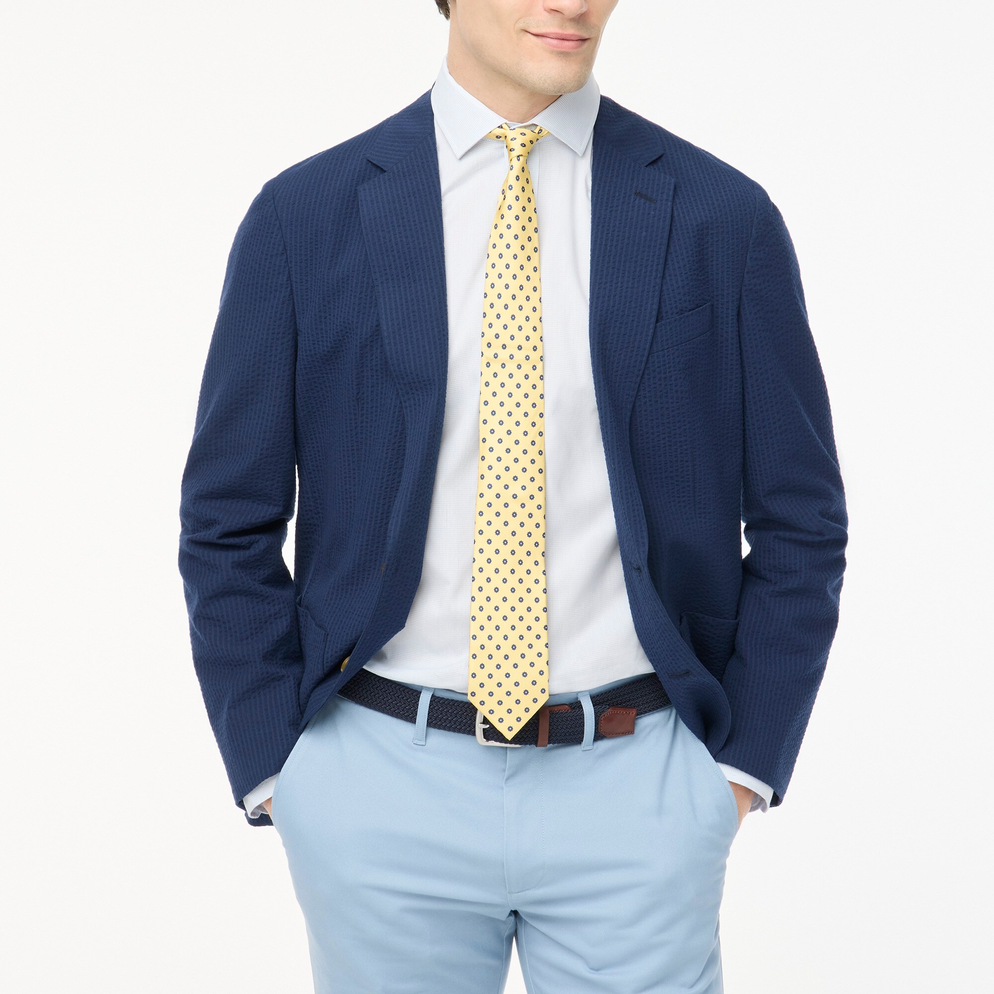 mens Slim-fit seersucker blazer