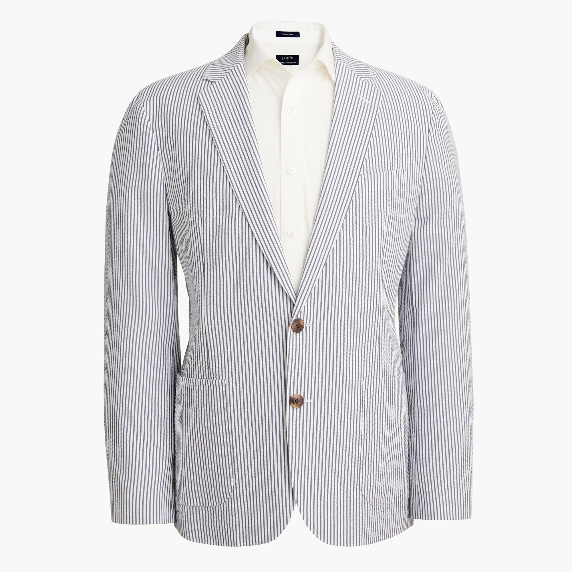 Slim-fit seersucker blazer