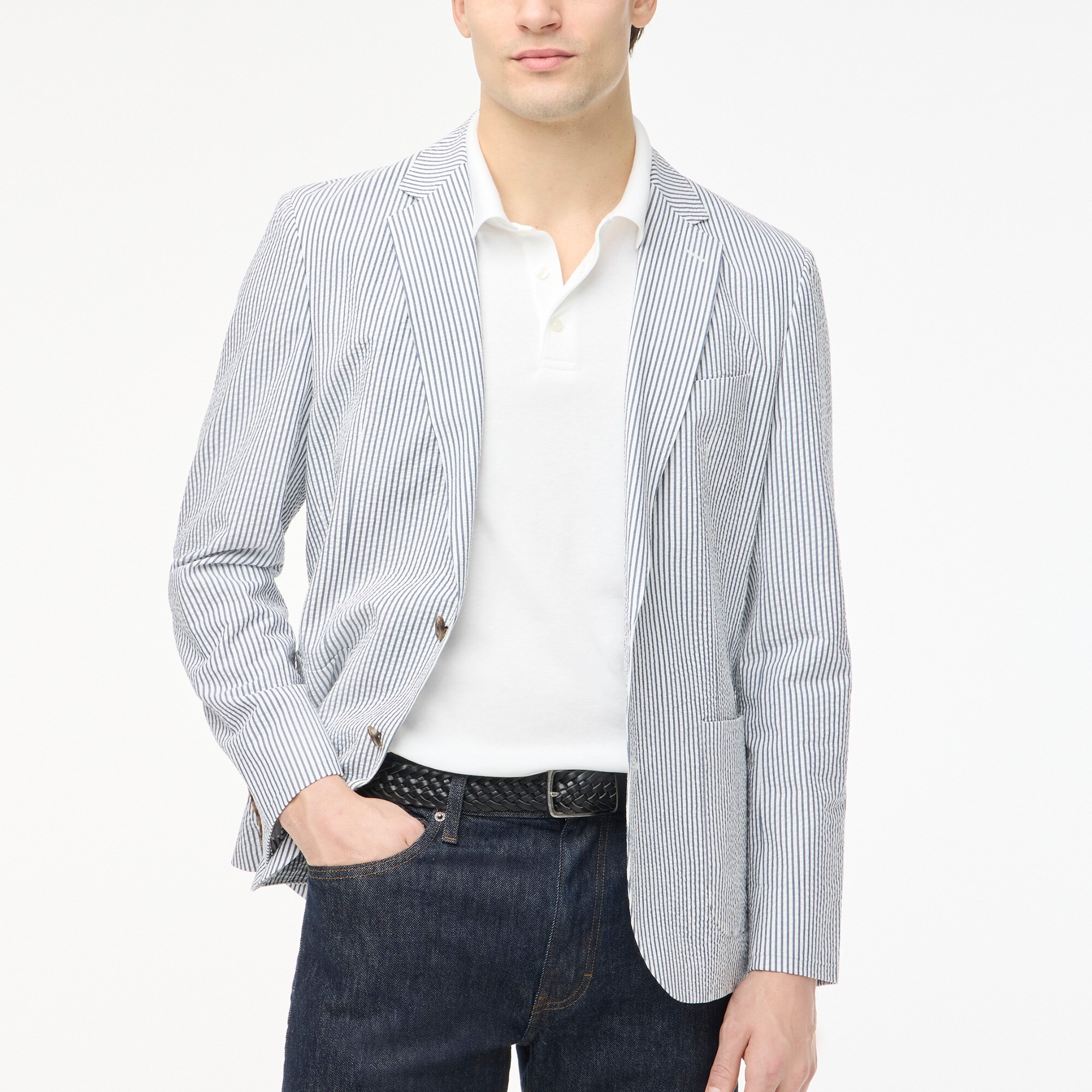 mens Slim-fit seersucker blazer