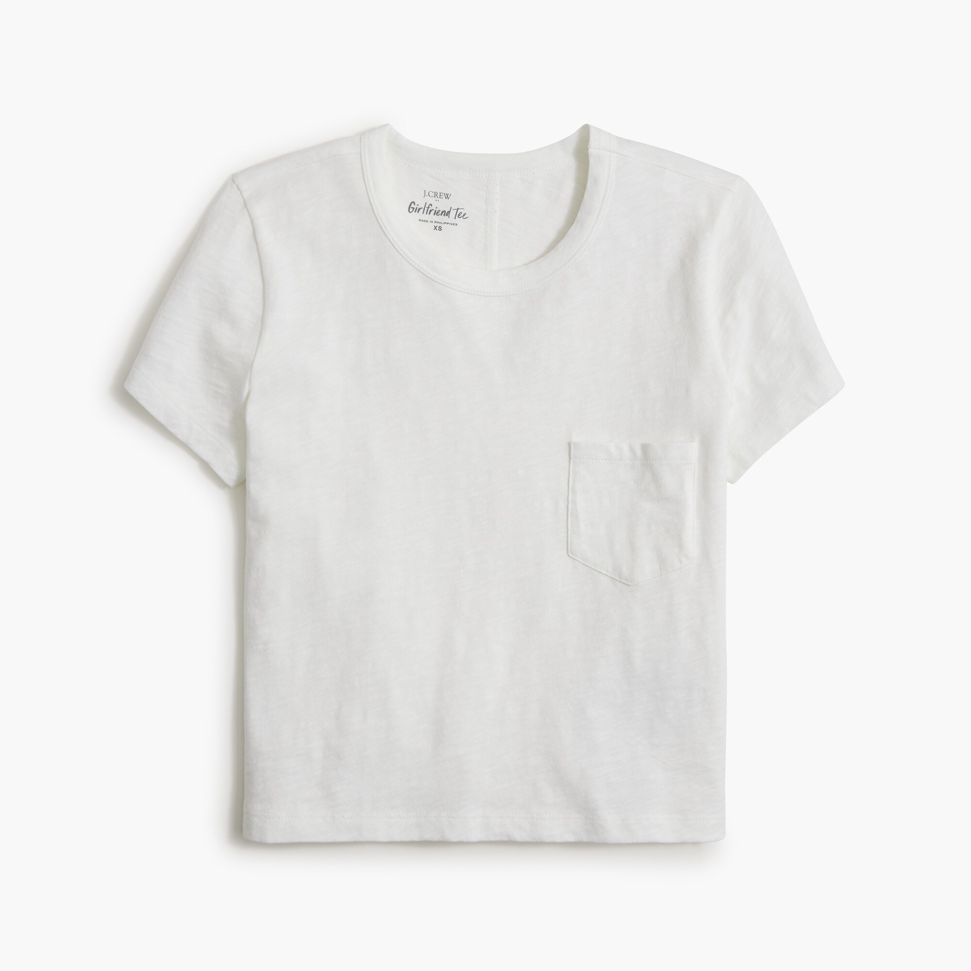 cropped girlfriend crewneck tee for women
