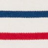 Striped boatneck essential tee IVORY SEAPORT BLUE 
