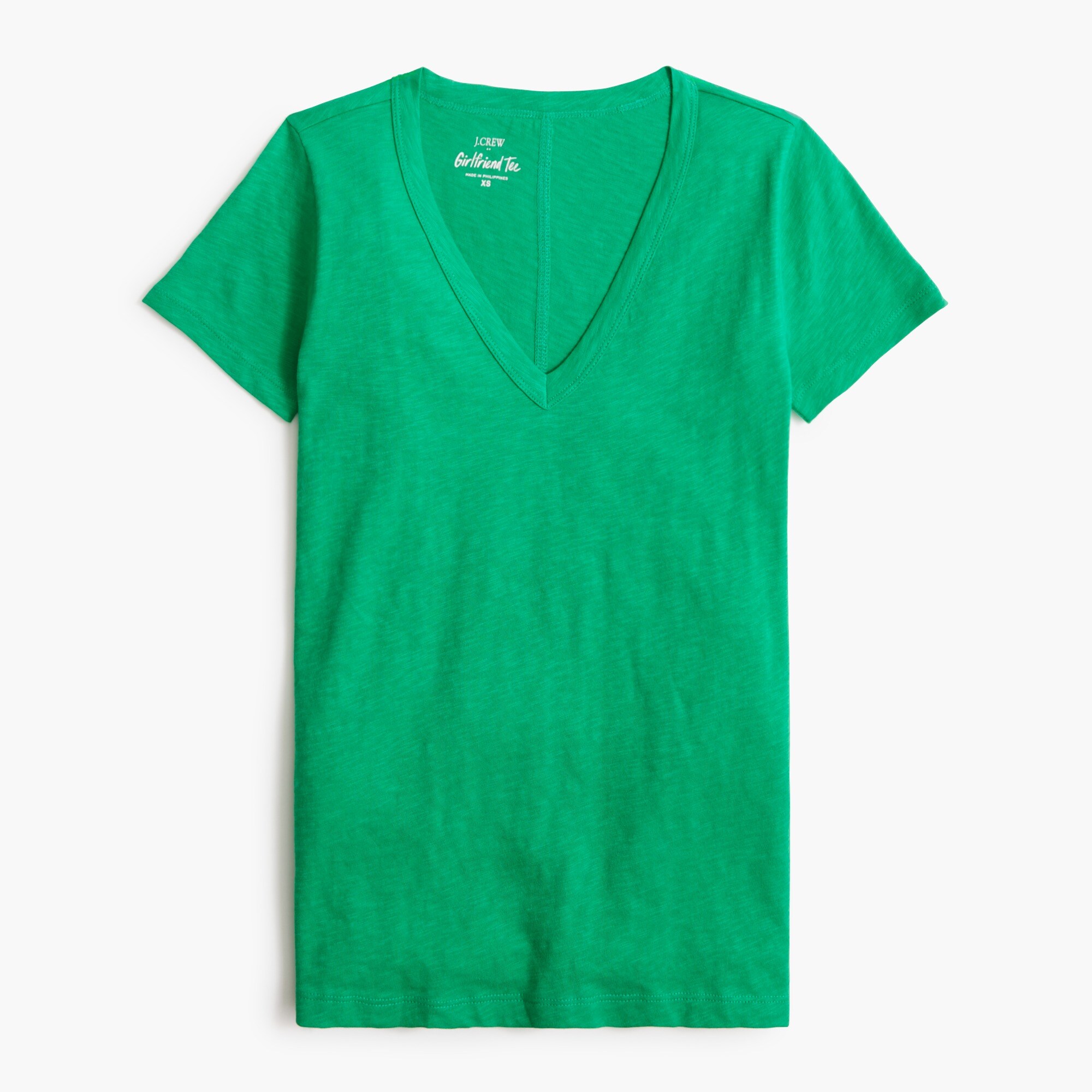 Short-sleeve V-neck girlfriend tee